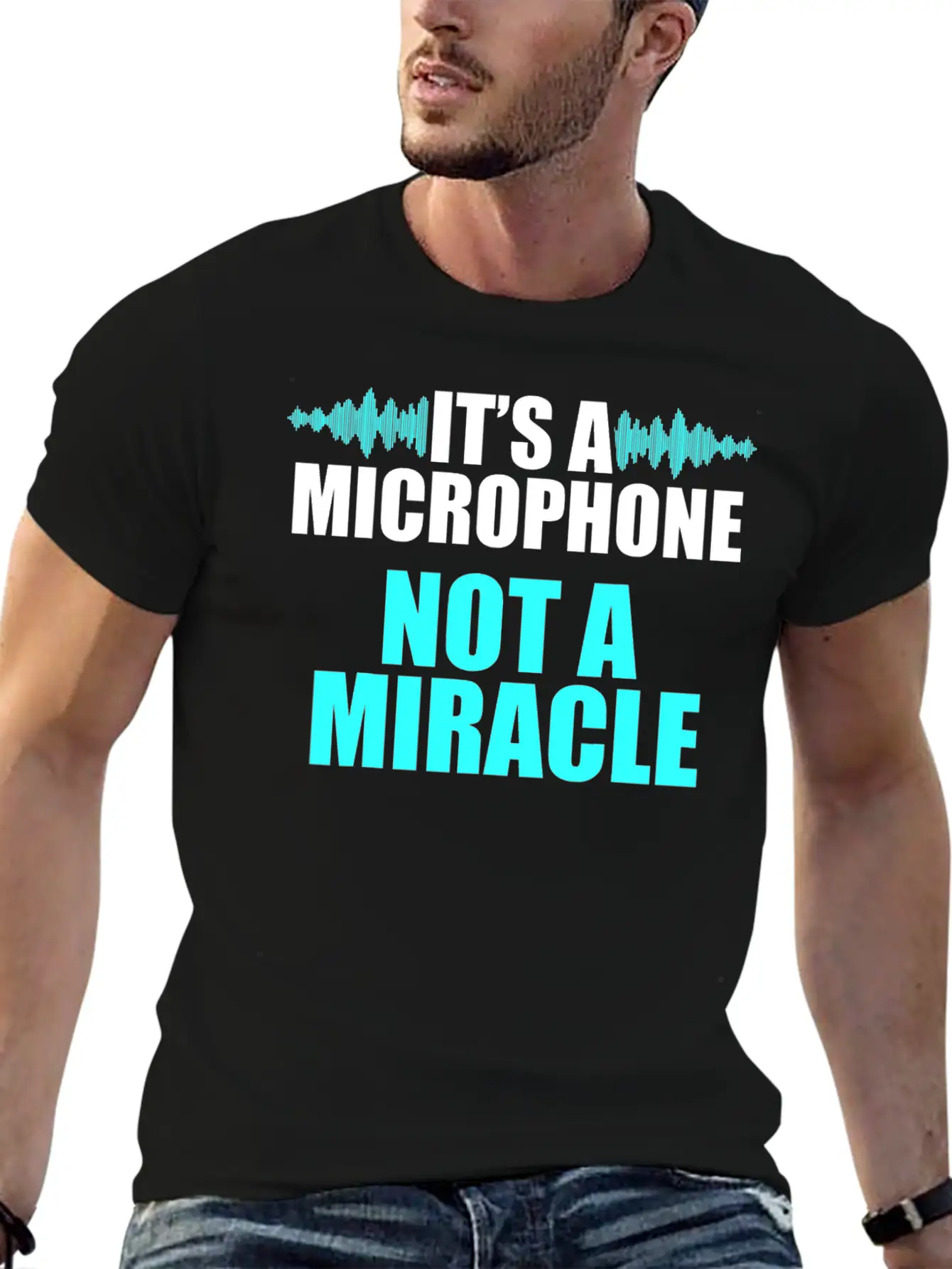 Church Sound Guy Microphone Audio Tech Engineer Unisex Short Sleeve Soft Cotton T-Shirt – Casual Everyday Wear
