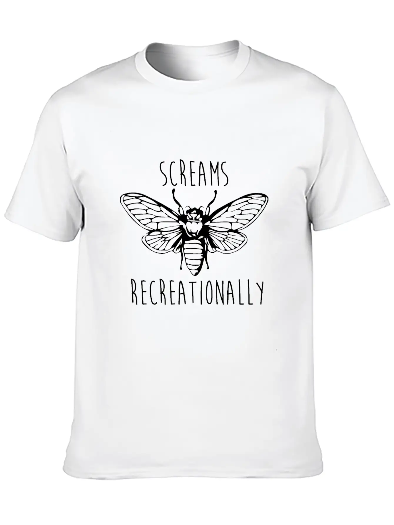 "Cicadas Scream Recreationally" Cicadas Invasion Comfortable Minimalist Graphic Tee – Summer Style Essential