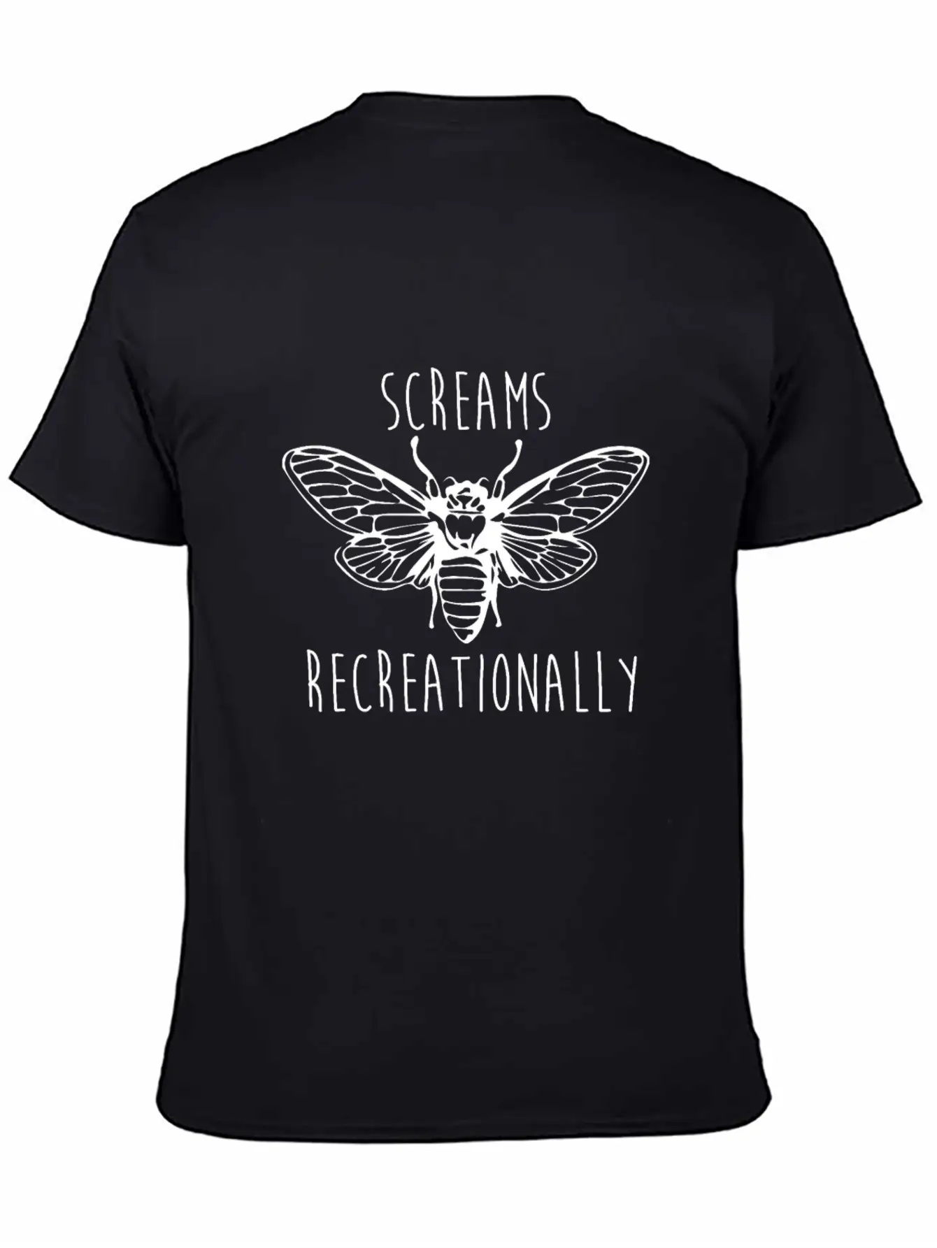 "Cicadas Scream Recreationally" Cicadas Invasion Comfortable Minimalist Graphic Tee – Summer Style Essential