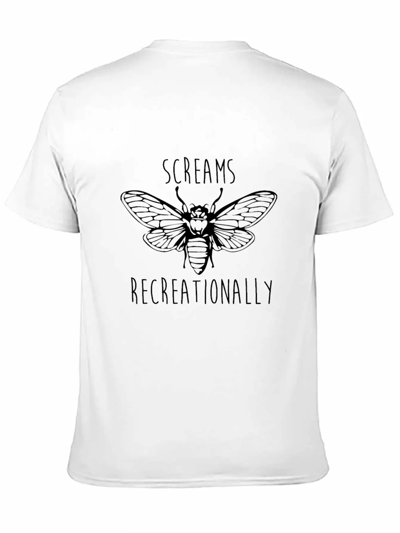 "Cicadas Scream Recreationally" Cicadas Invasion Comfortable Minimalist Graphic Tee – Summer Style Essential