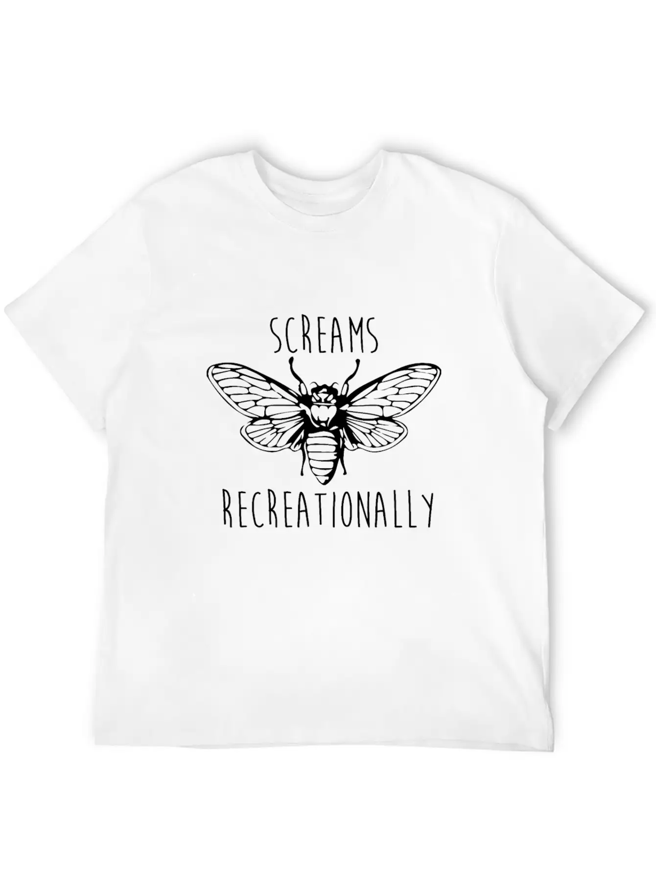 "Cicadas Scream Recreationally" Cicadas Invasion Comfortable Minimalist Graphic Tee – Summer Style Essential