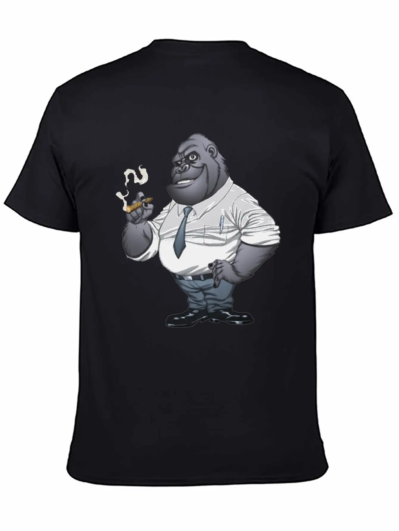 Cigar Smoking Gorilla Stylish Everyday T-Shirt – Unisex Basic Cotton Tee