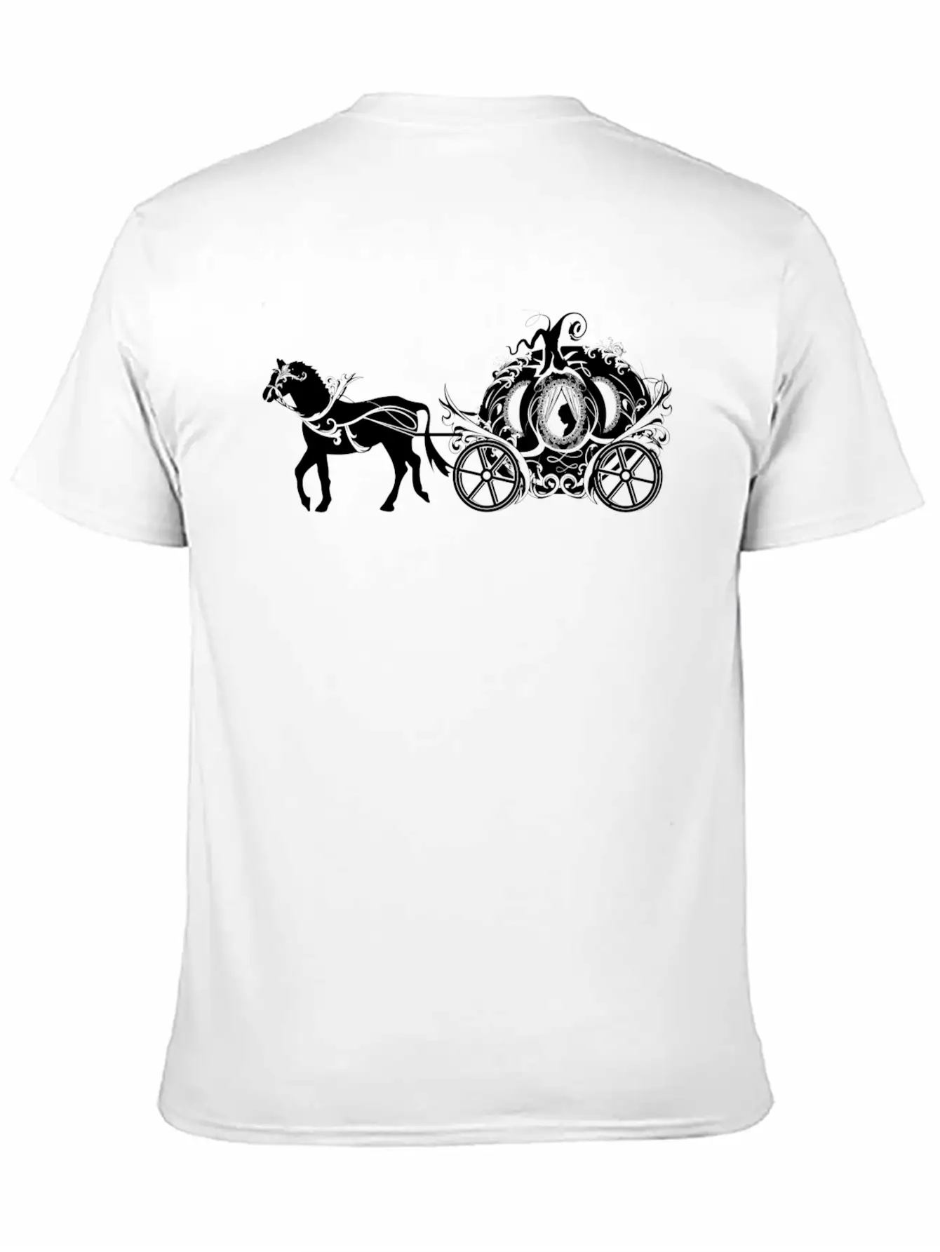 Cinderella In The Pumpkin Carriage Unisex Short Sleeve Soft Cotton T-Shirt – Casual Everyday Wear