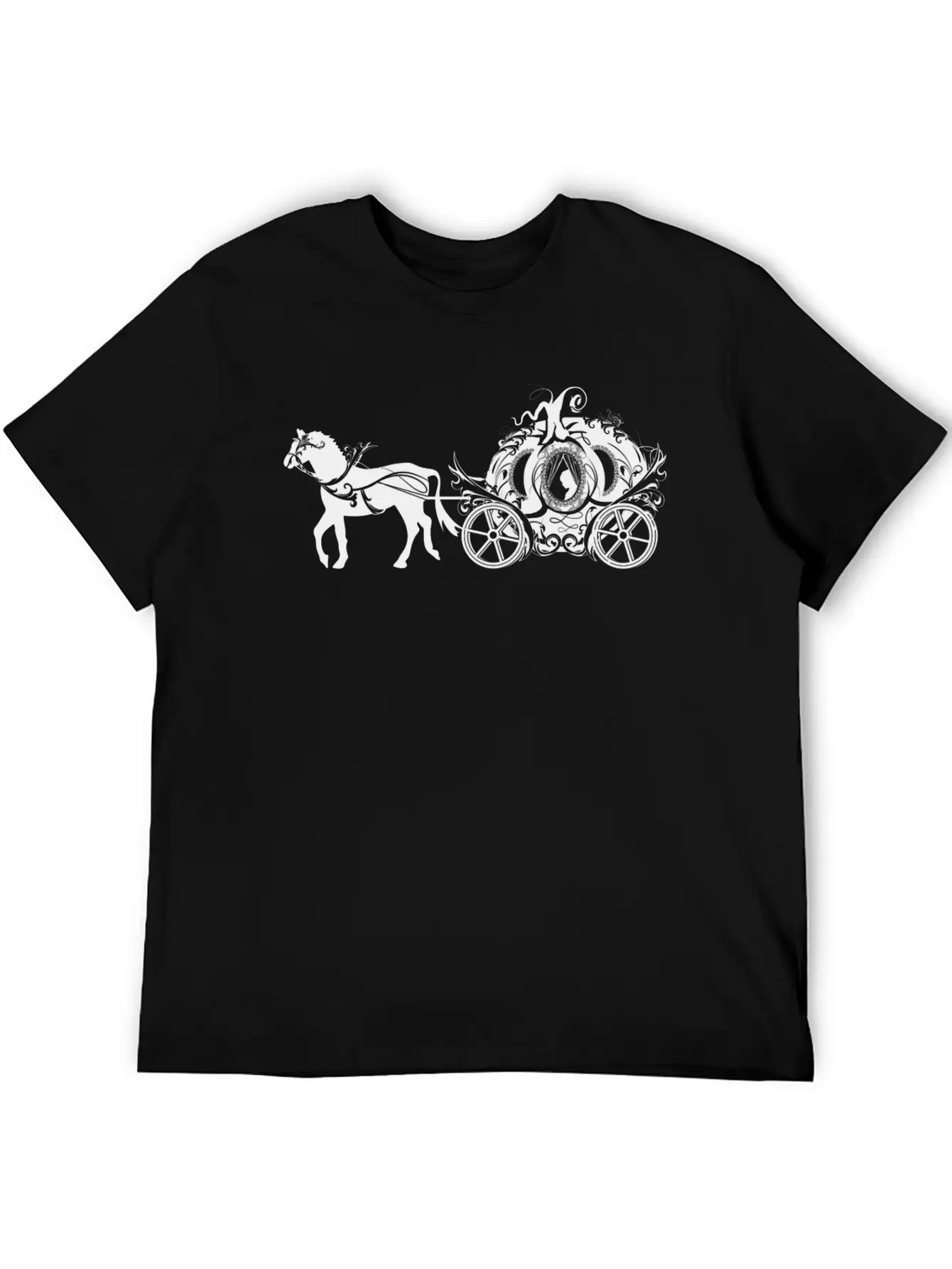Cinderella In The Pumpkin Carriage Unisex Short Sleeve Soft Cotton T-Shirt – Casual Everyday Wear