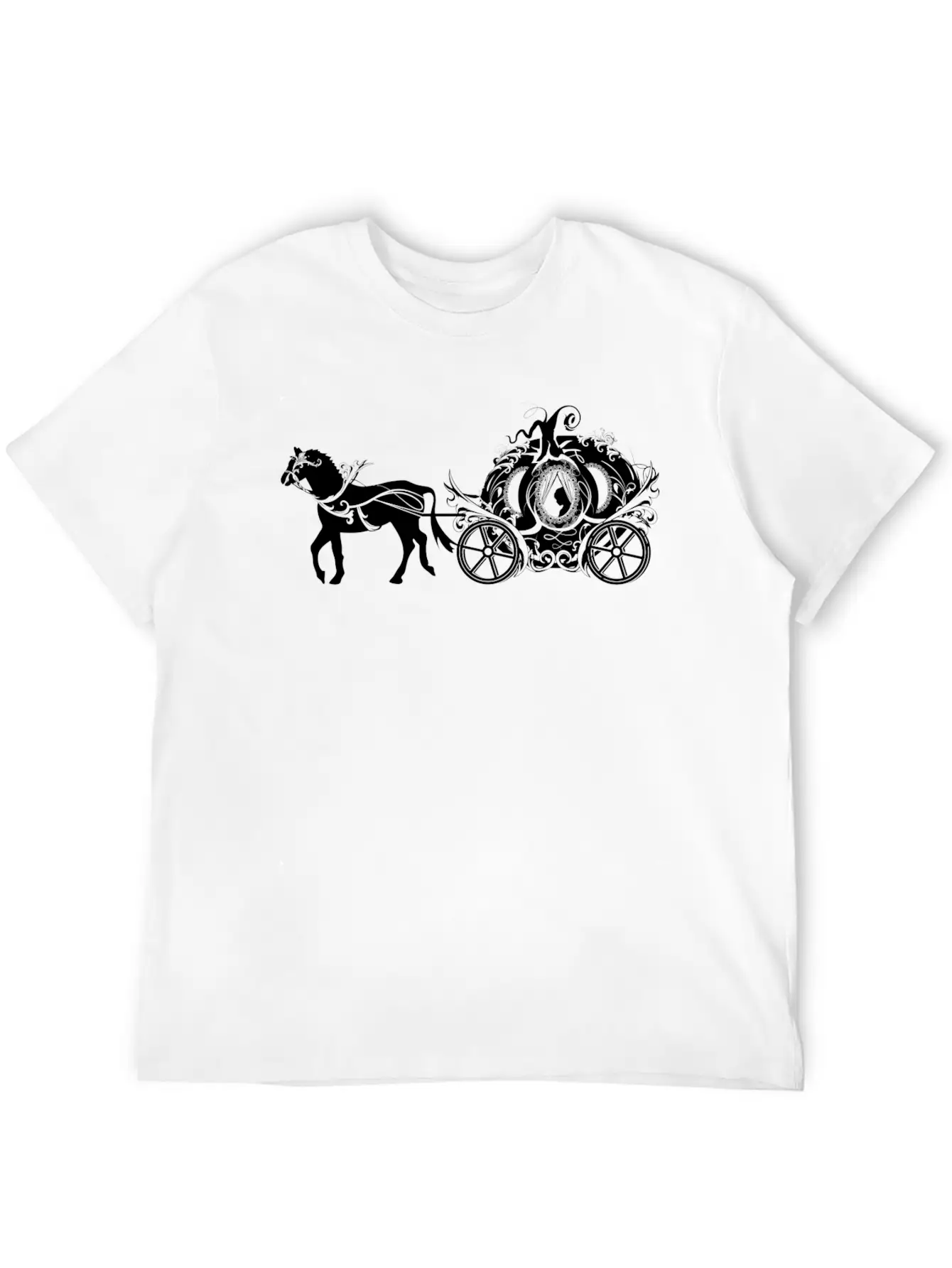 Cinderella In The Pumpkin Carriage Unisex Short Sleeve Soft Cotton T-Shirt – Casual Everyday Wear