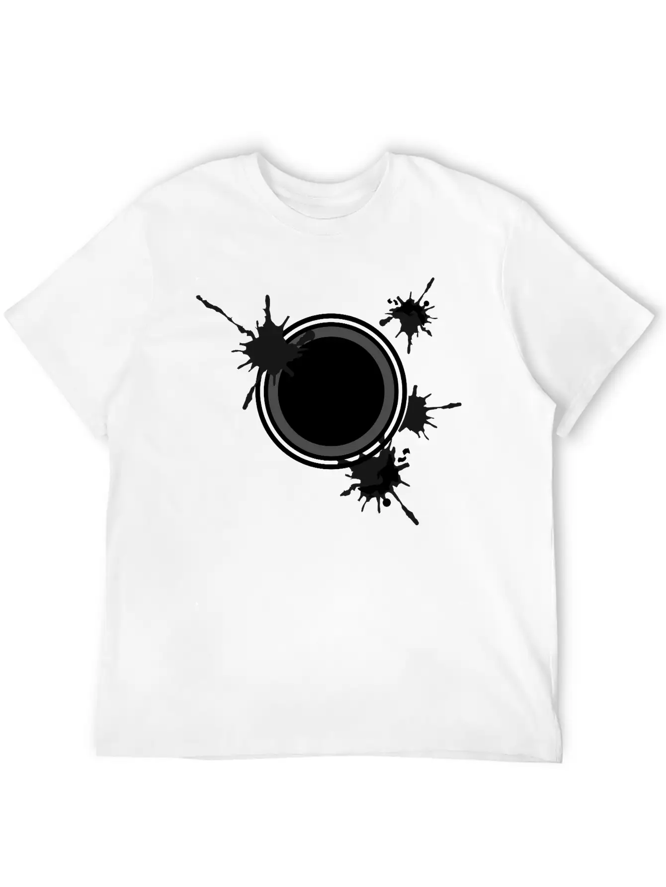 Circle Shape Splatter Timeless Short Sleeve Tee – Comfy And Minimalist Design