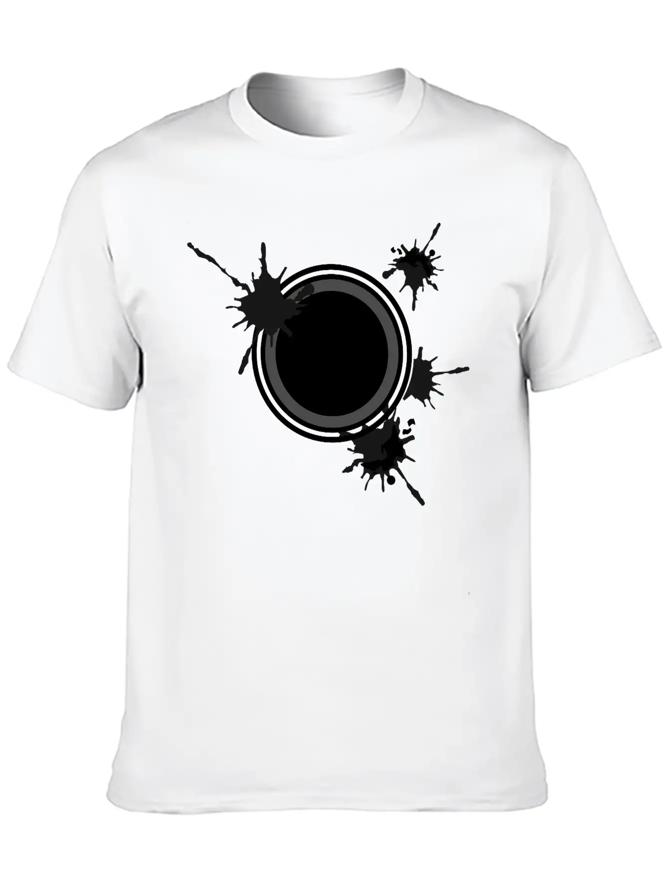 Circle Shape Splatter Timeless Short Sleeve Tee – Comfy And Minimalist Design