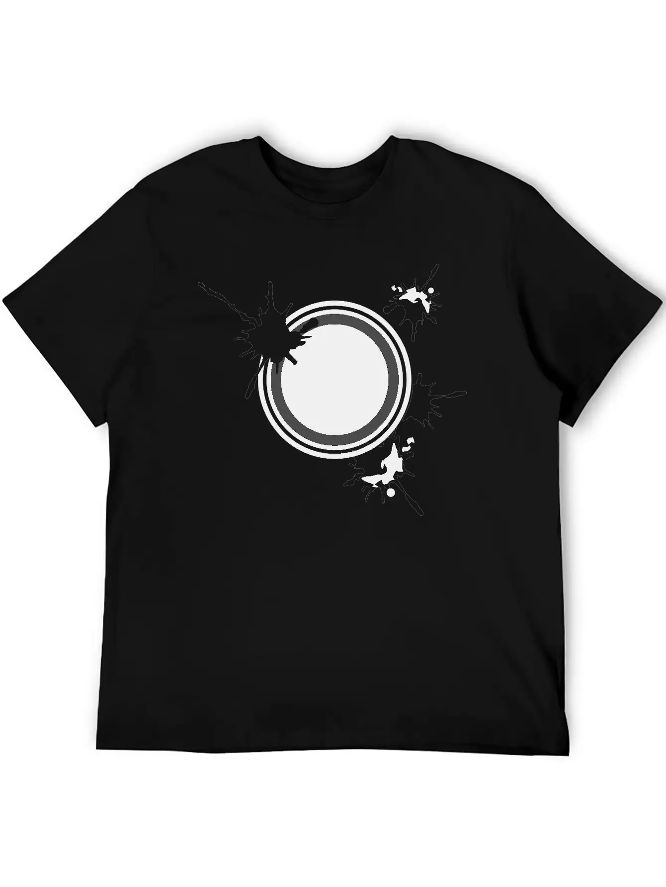 Circle Shape Splatter Timeless Short Sleeve Tee – Comfy And Minimalist Design