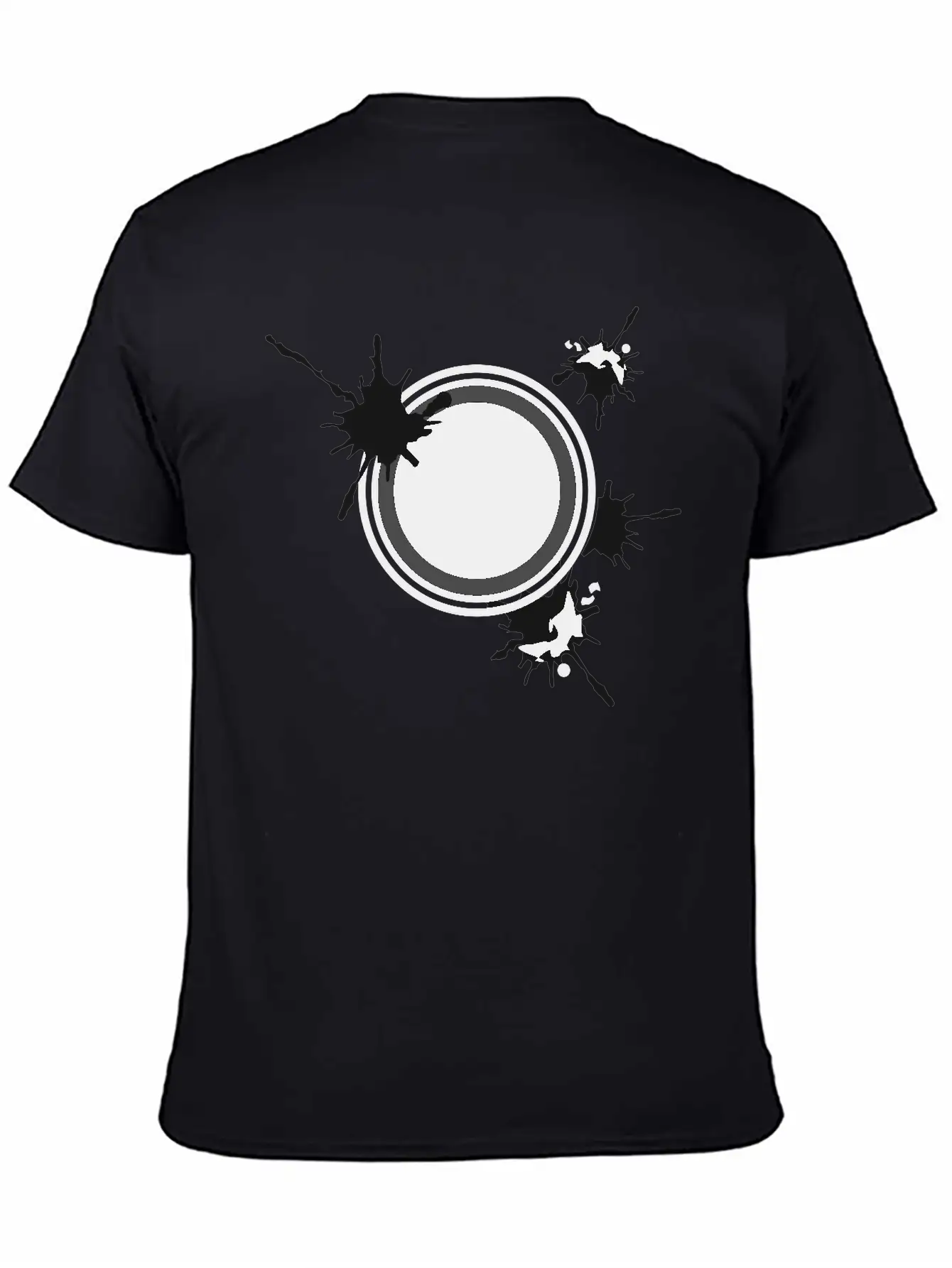 Circle Shape Splatter Timeless Short Sleeve Tee – Comfy And Minimalist Design