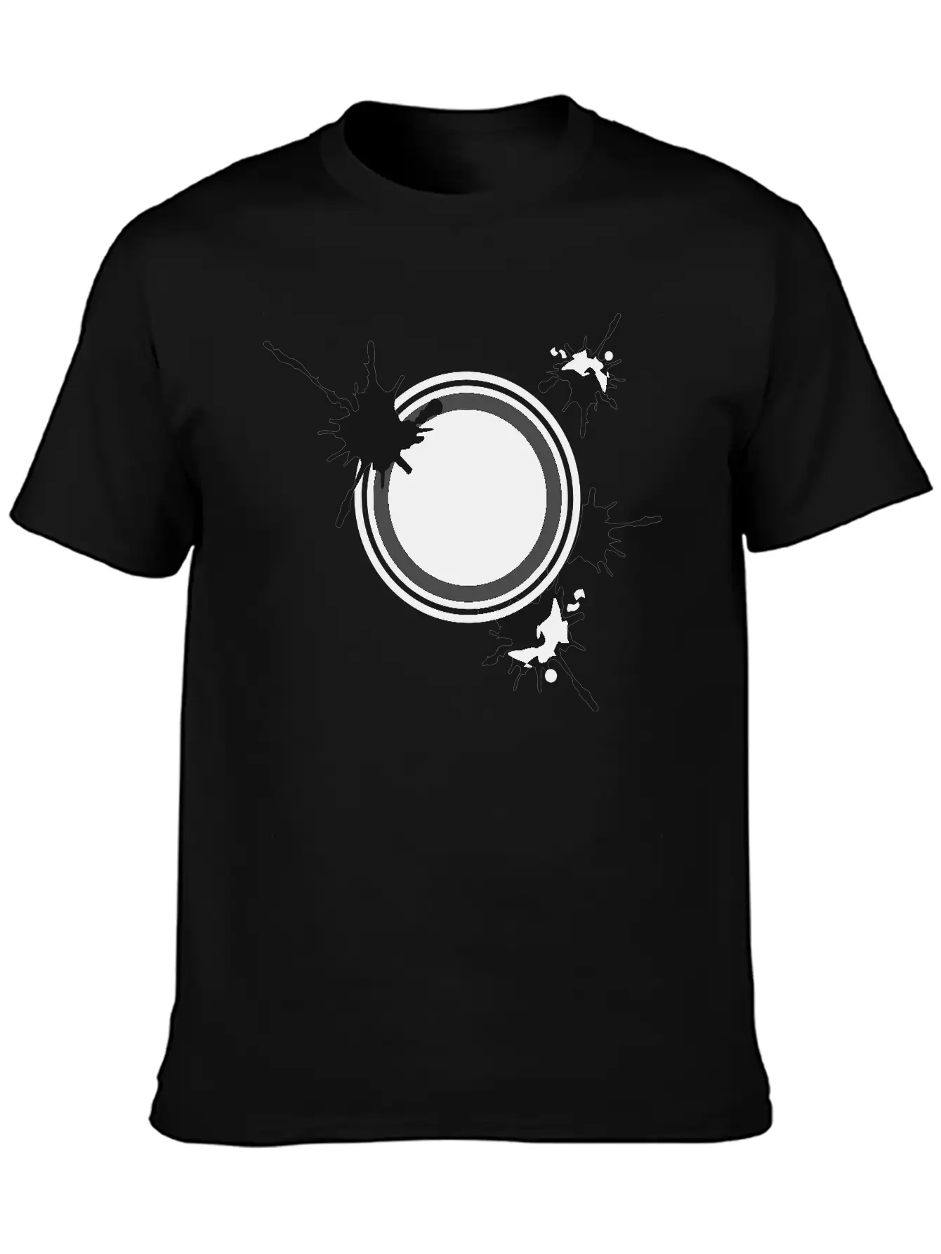 Circle Shape Splatter Timeless Short Sleeve Tee – Comfy And Minimalist Design