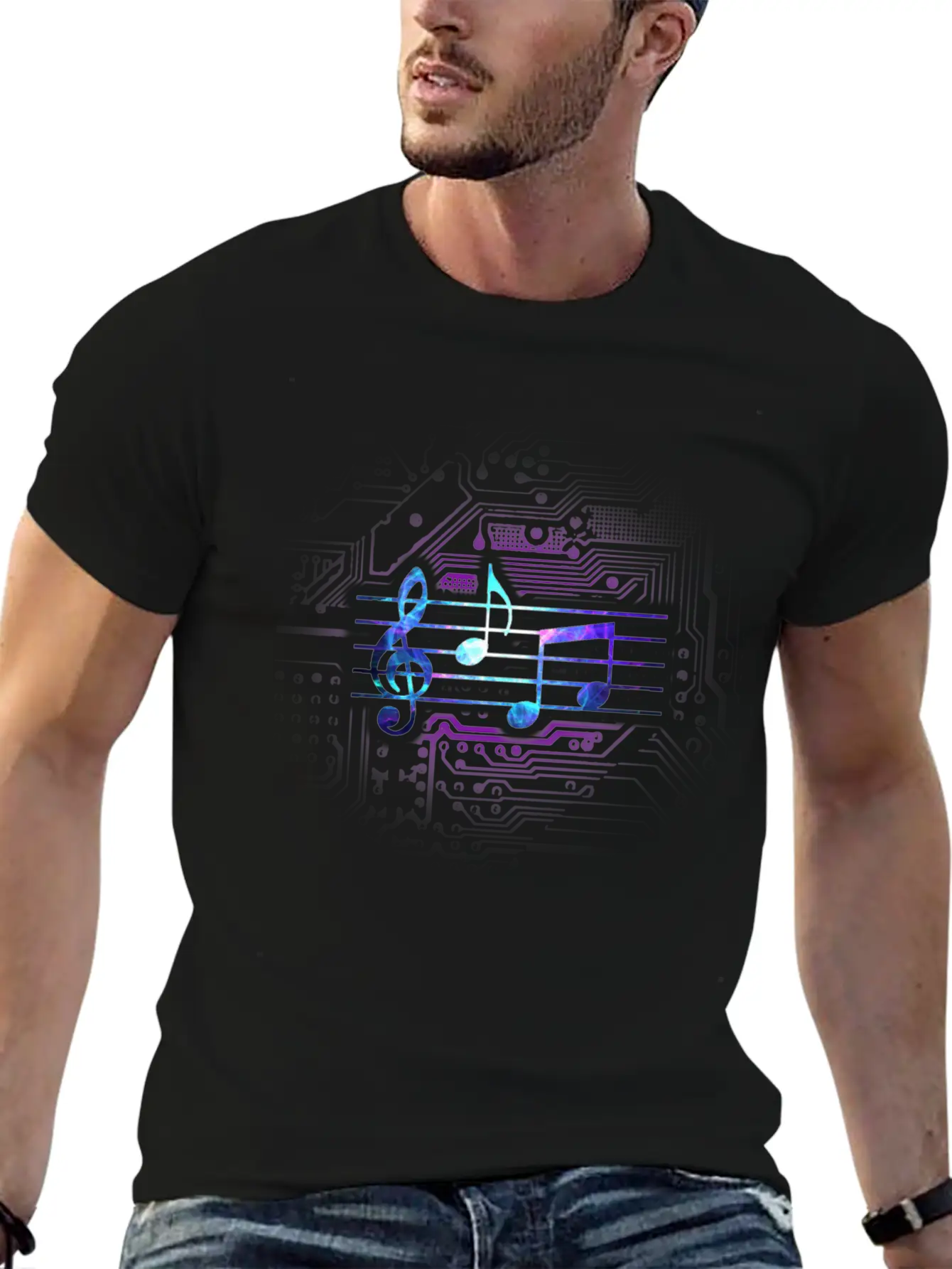 Circuit Notes Basic Graphic T-Shirt – Daily Comfort In Soft Cotton