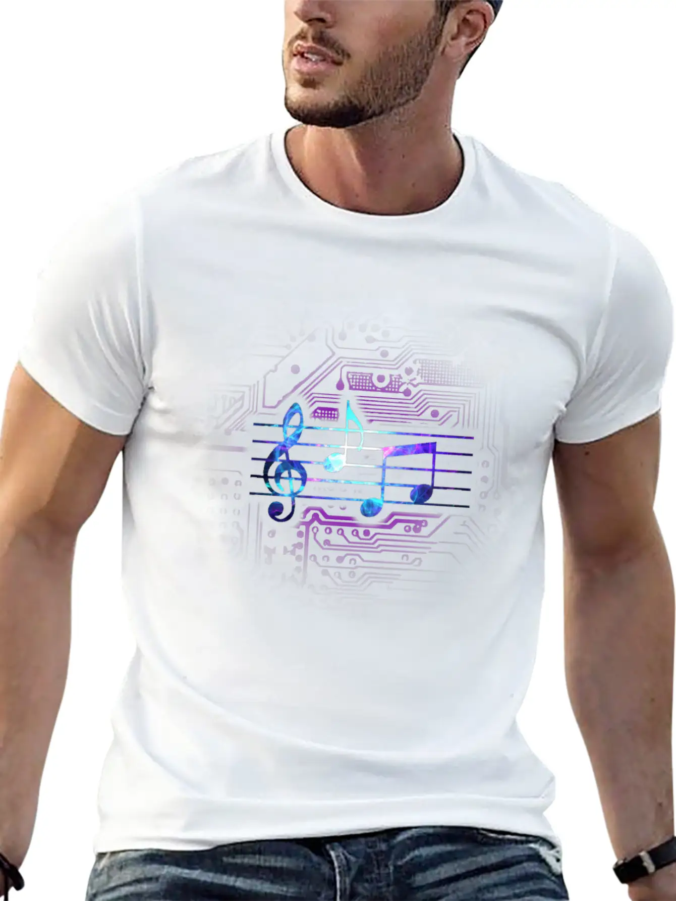 Circuit Notes Basic Graphic T-Shirt – Daily Comfort In Soft Cotton