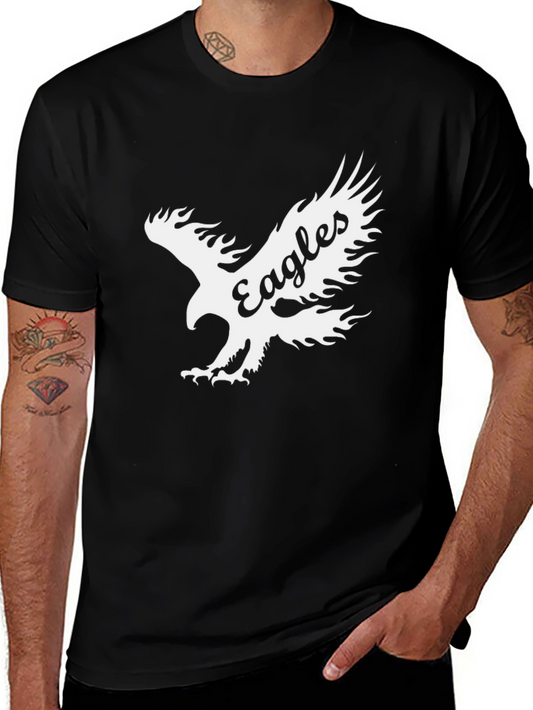 Eagles Graphic Print Black T-Shirt