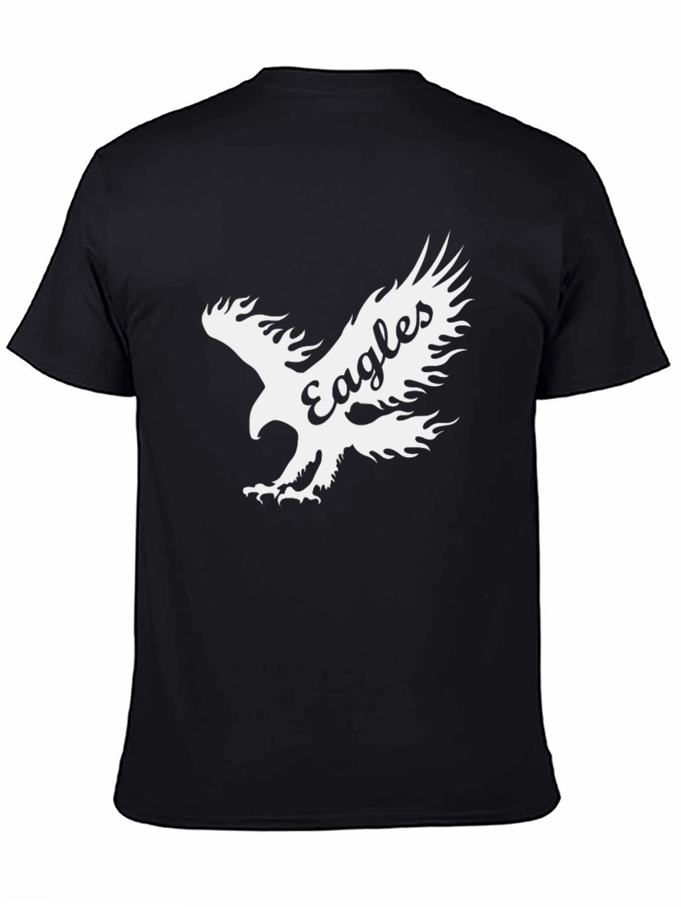 Eagles Graphic Print Black T-Shirt