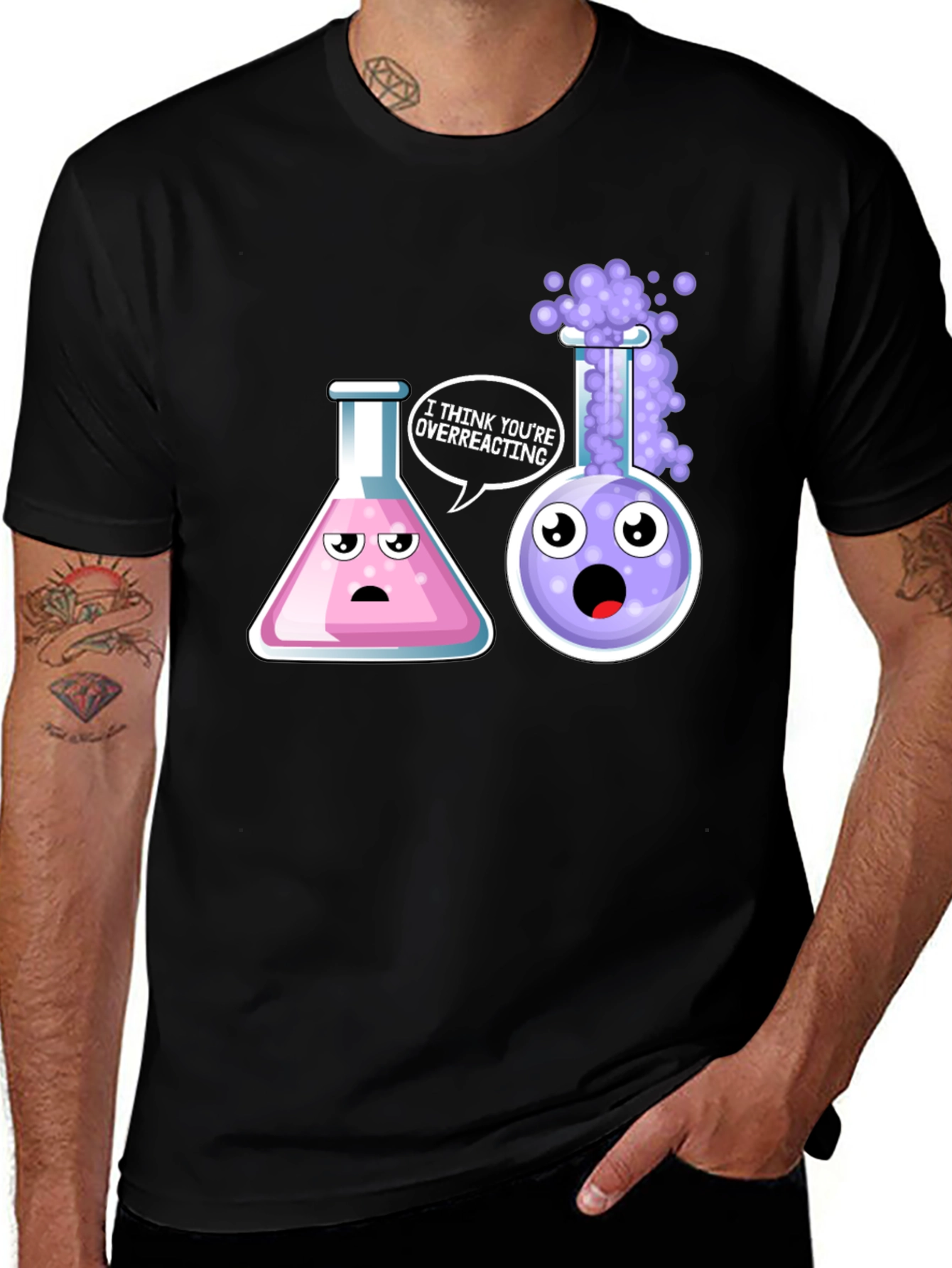 Funny Chemistry T-Shirt: Overreacting Science Tee