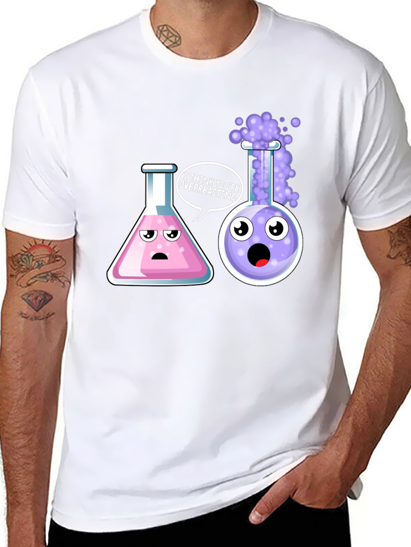 Funny Chemistry T-Shirt: Overreacting Science Tee