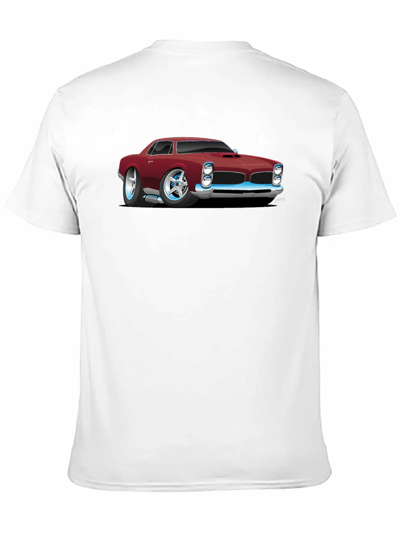 Classic American Muscle Car Cartoon Relaxed Everyday Tee – Lightweight And Durable Cotton