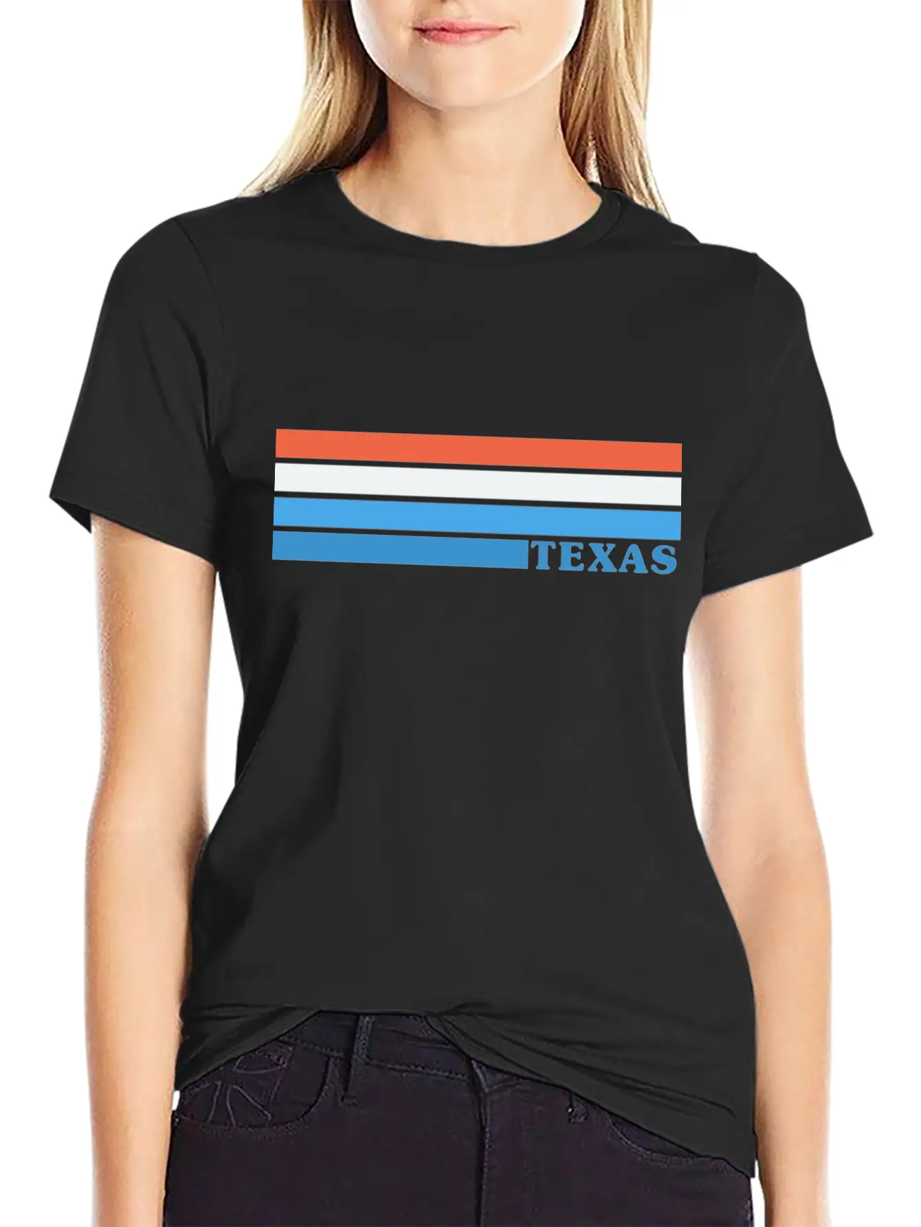 Classic Retro Stripes - Texas Comfortable Minimalist Graphic Tee – Summer Style Essential