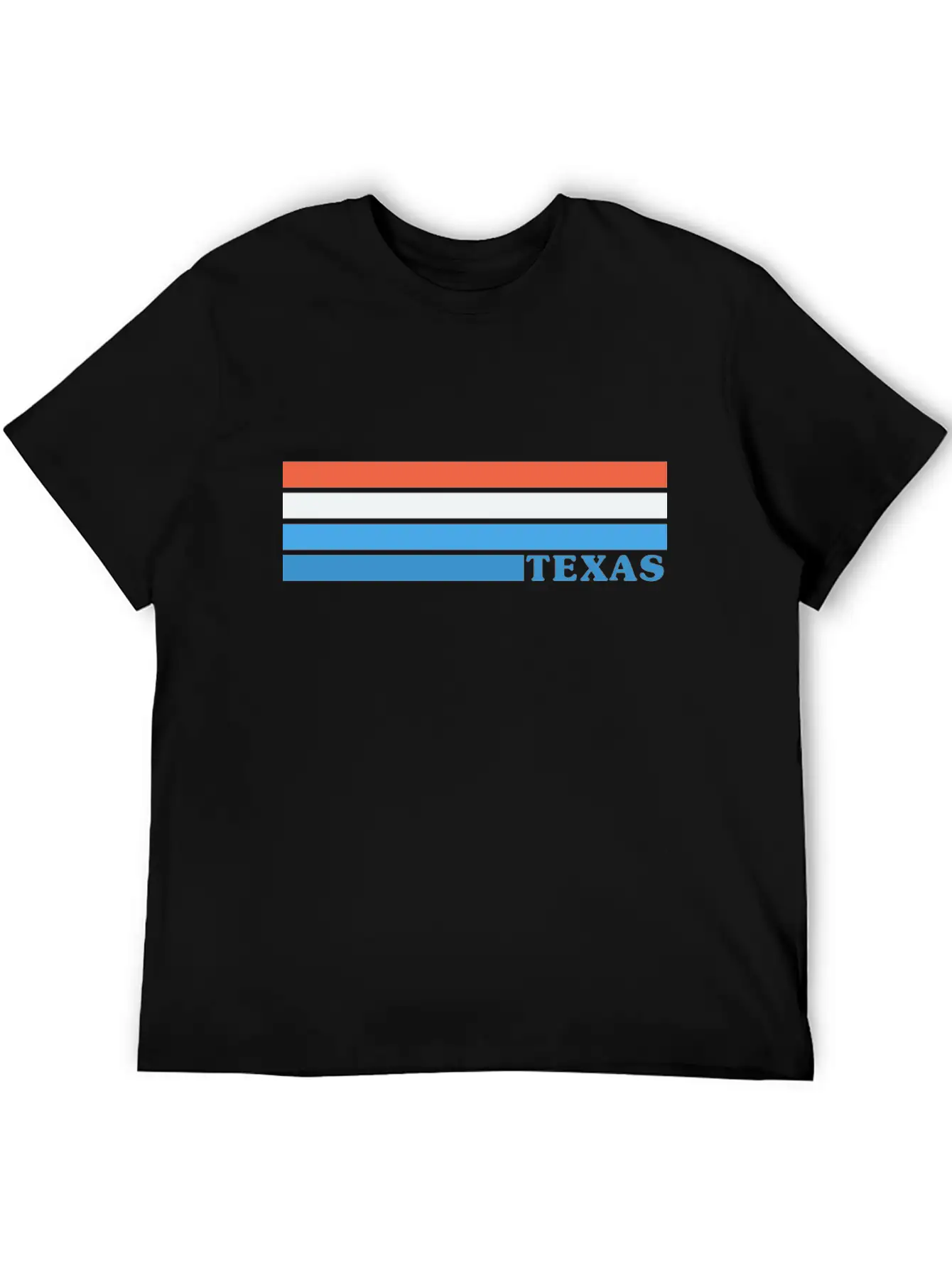 Classic Retro Stripes - Texas Comfortable Minimalist Graphic Tee – Summer Style Essential