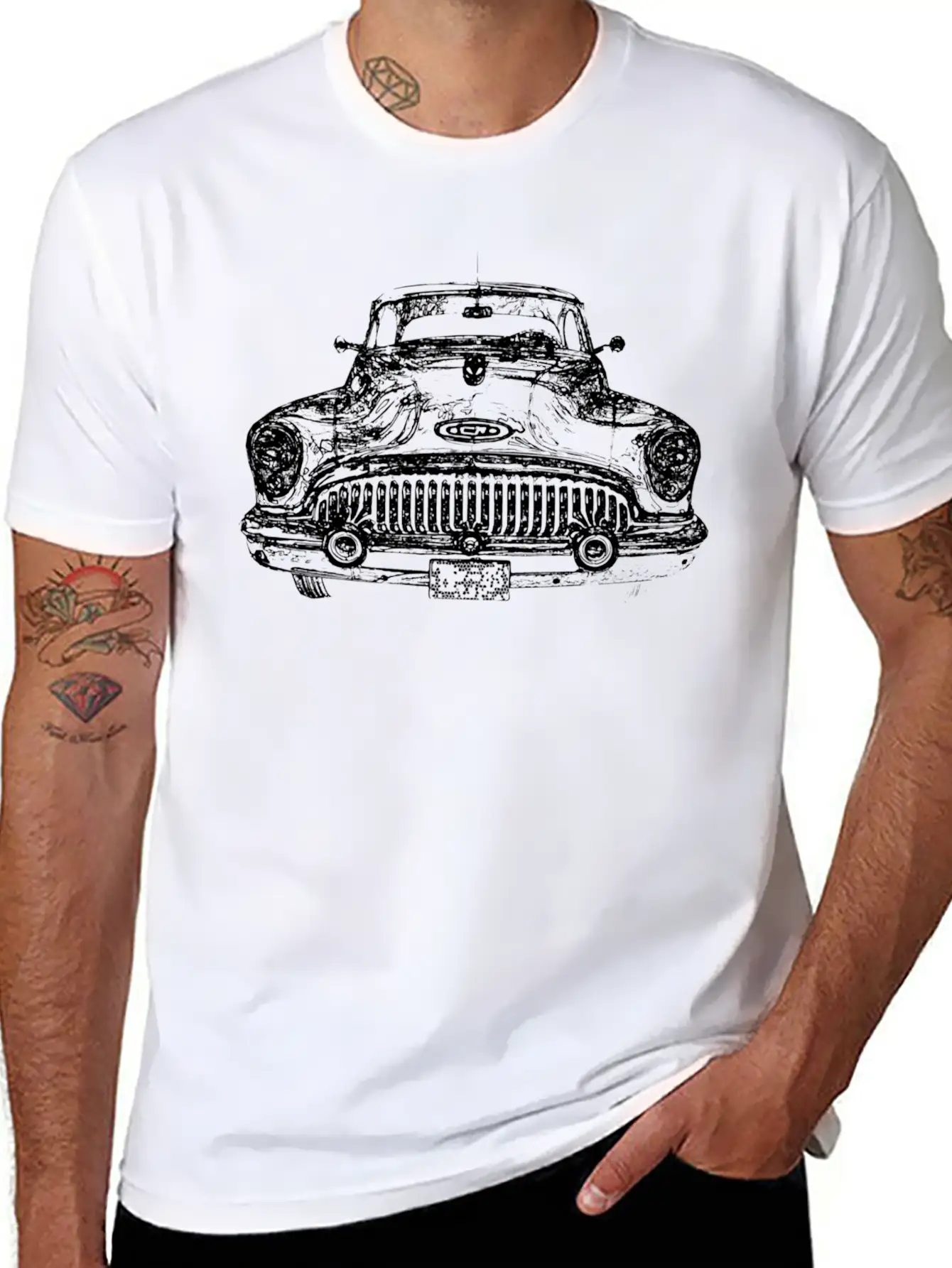 Classic US Car Unisex Casual T-Shirt – Clean Design For Daily Comfort