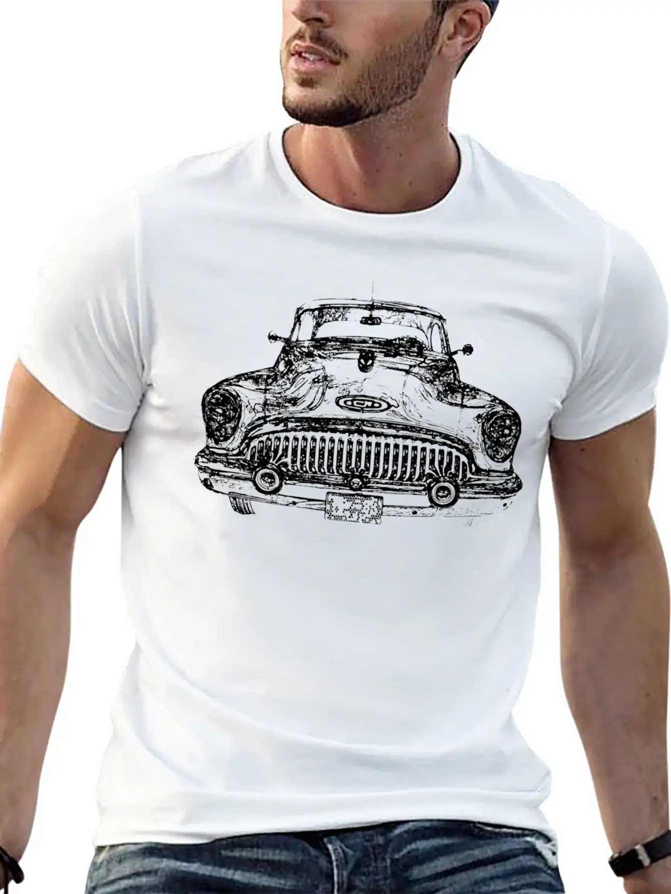 Classic US Car Unisex Casual T-Shirt – Clean Design For Daily Comfort
