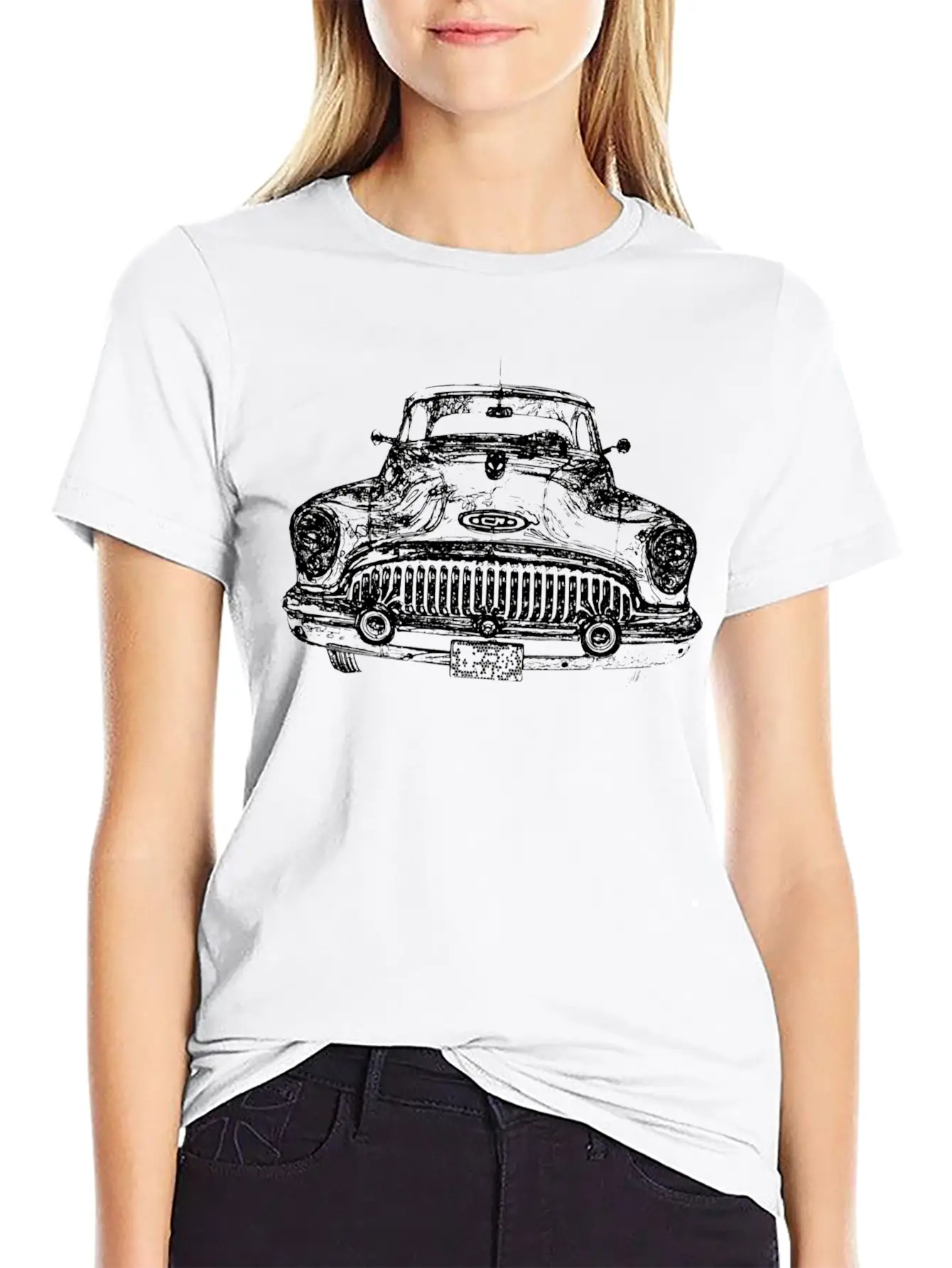 Classic US Car Unisex Casual T-Shirt – Clean Design For Daily Comfort