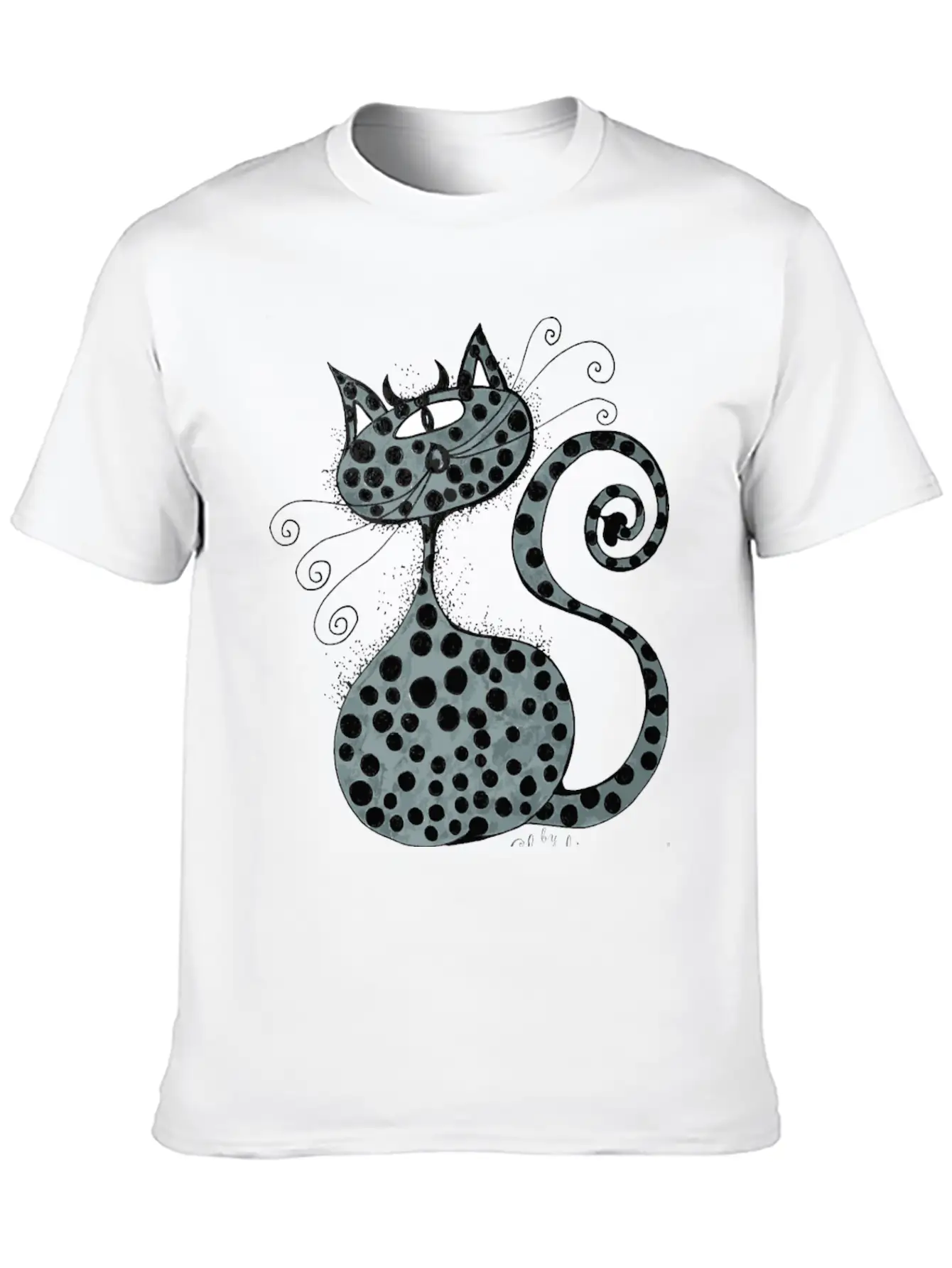 Claudia Worms Cat Stylish Everyday T-Shirt – Unisex Basic Cotton Tee