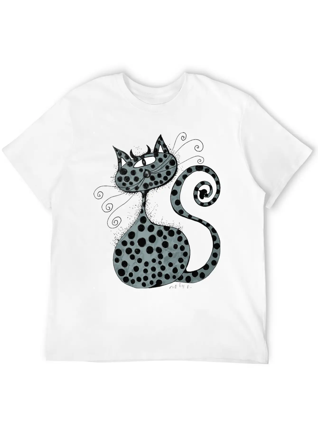 Claudia Worms Cat Stylish Everyday T-Shirt – Unisex Basic Cotton Tee