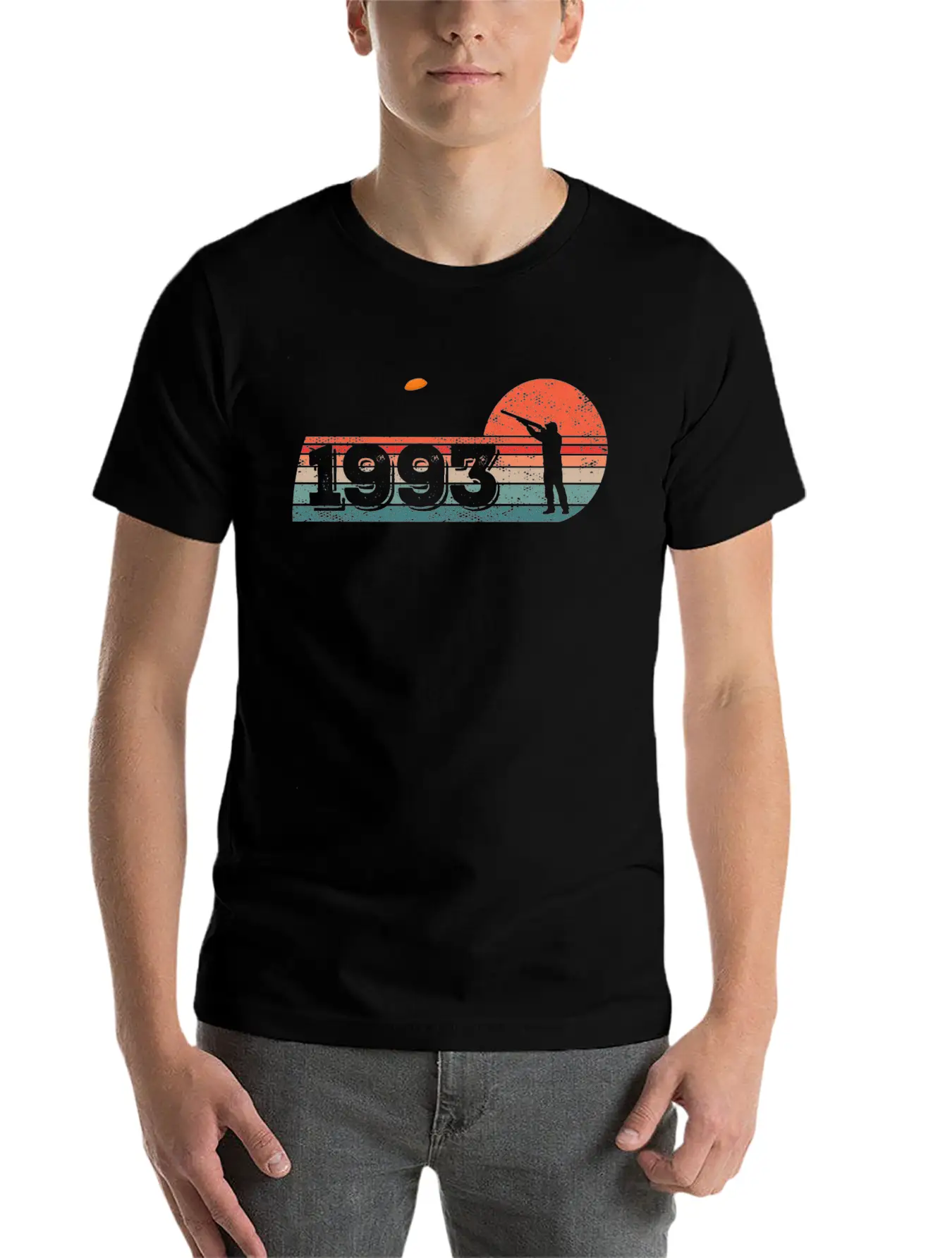 Clay Skeet Pigeon Shooting Vintage 1993 Birthday Essential Unisex Summer Tee – Soft Cotton Casual Fit