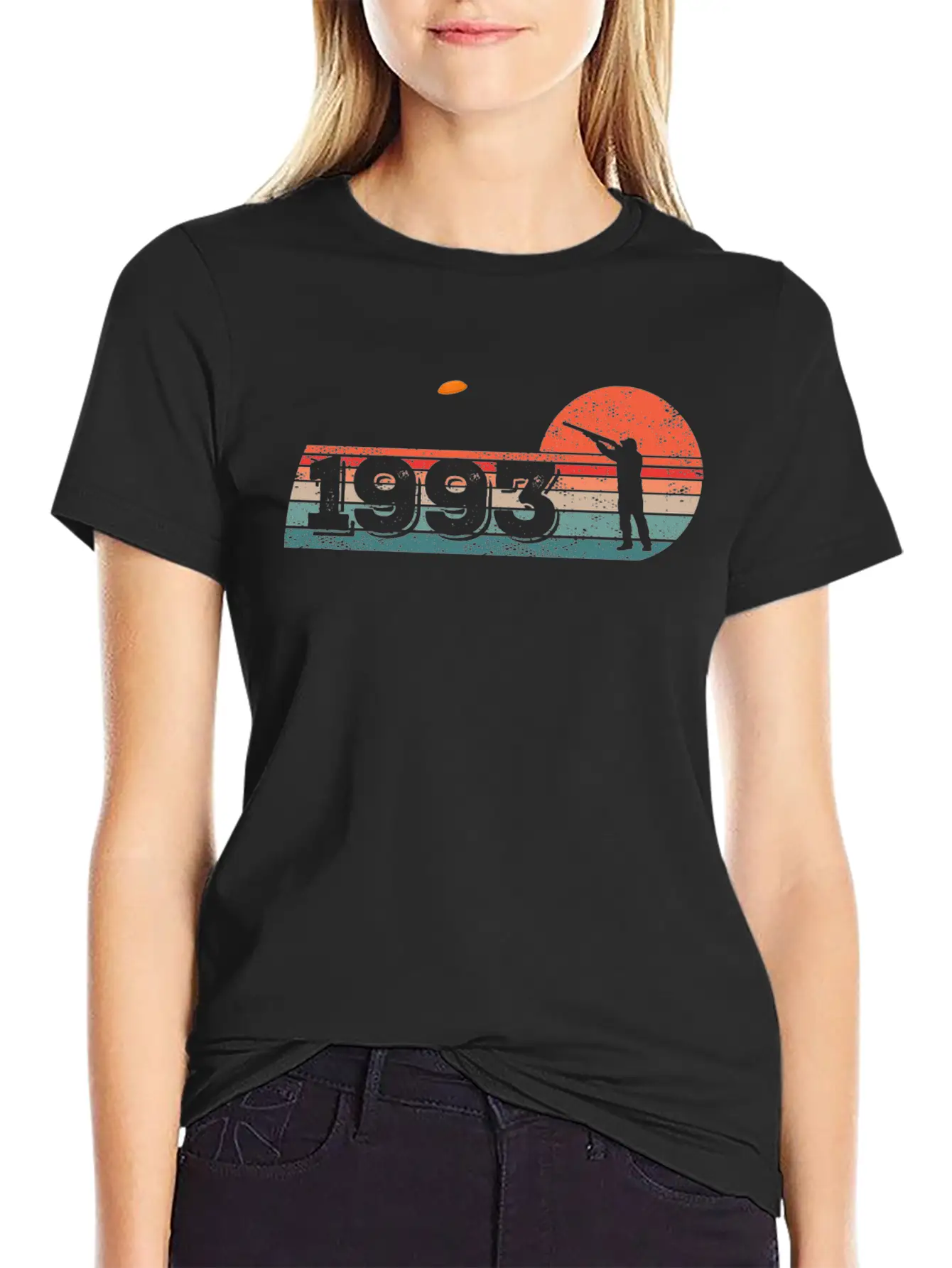 Clay Skeet Pigeon Shooting Vintage 1993 Birthday Essential Unisex Summer Tee – Soft Cotton Casual Fit