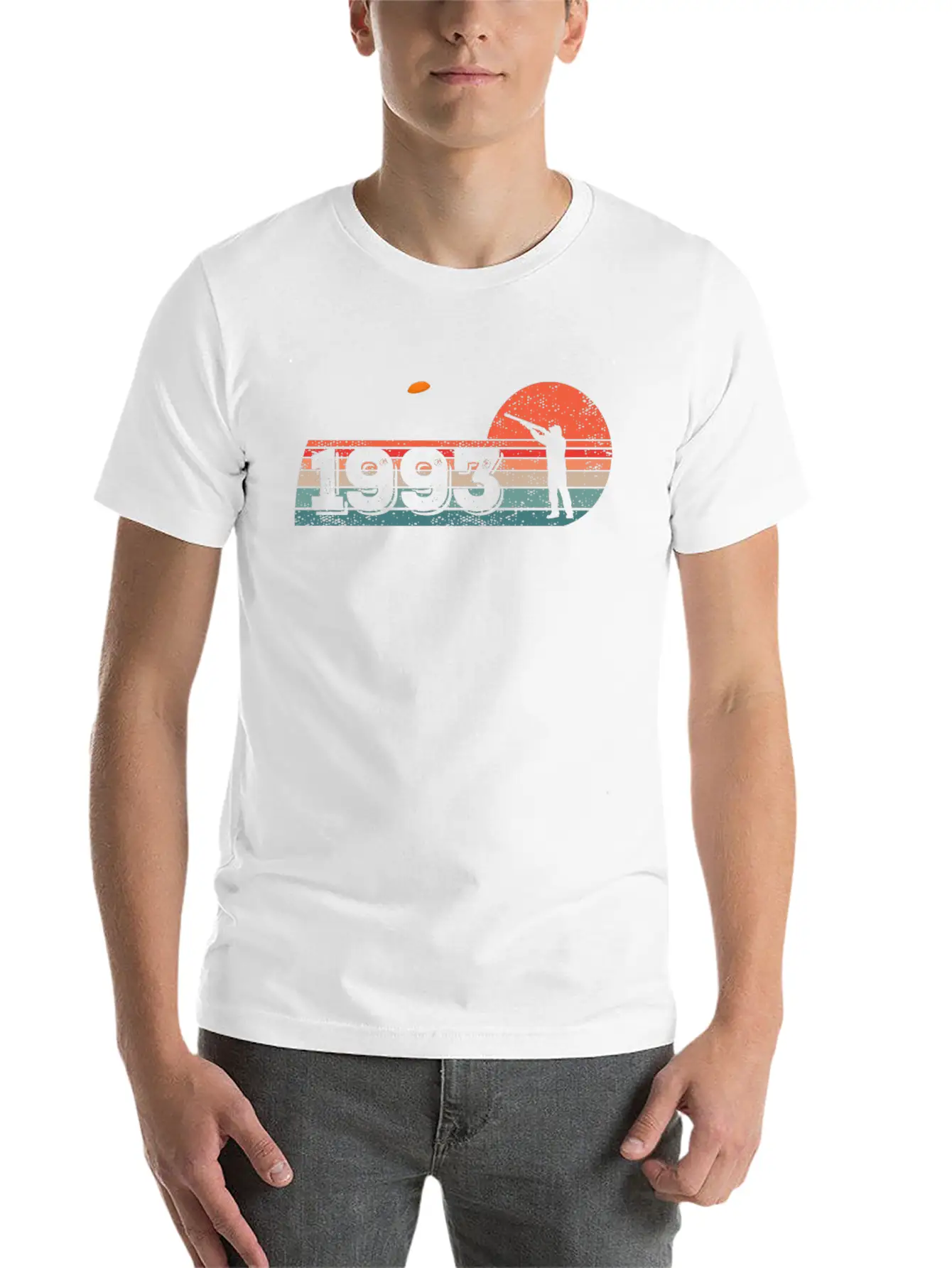 Clay Skeet Pigeon Shooting Vintage 1993 Birthday Essential Unisex Summer Tee – Soft Cotton Casual Fit