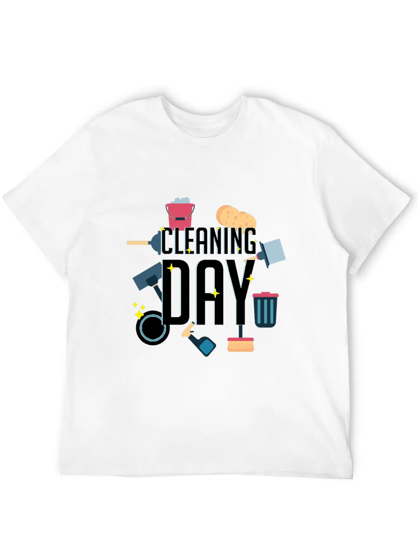 Cleaning Day Helper Or Housewife Gift Unisex Casual T-Shirt – Clean Design For Daily Comfort