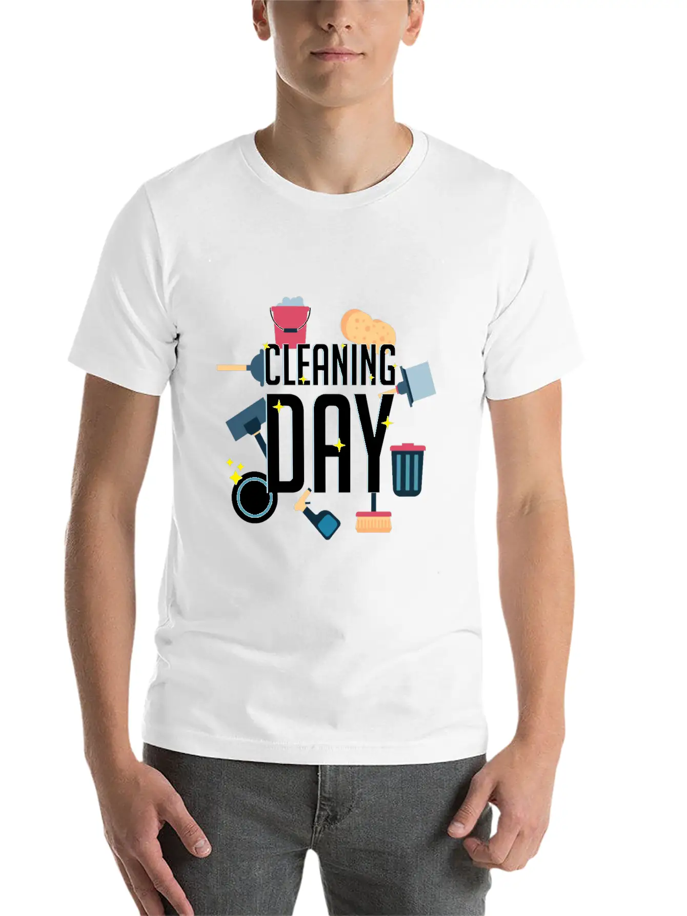 Cleaning Day Helper Or Housewife Gift Unisex Casual T-Shirt – Clean Design For Daily Comfort