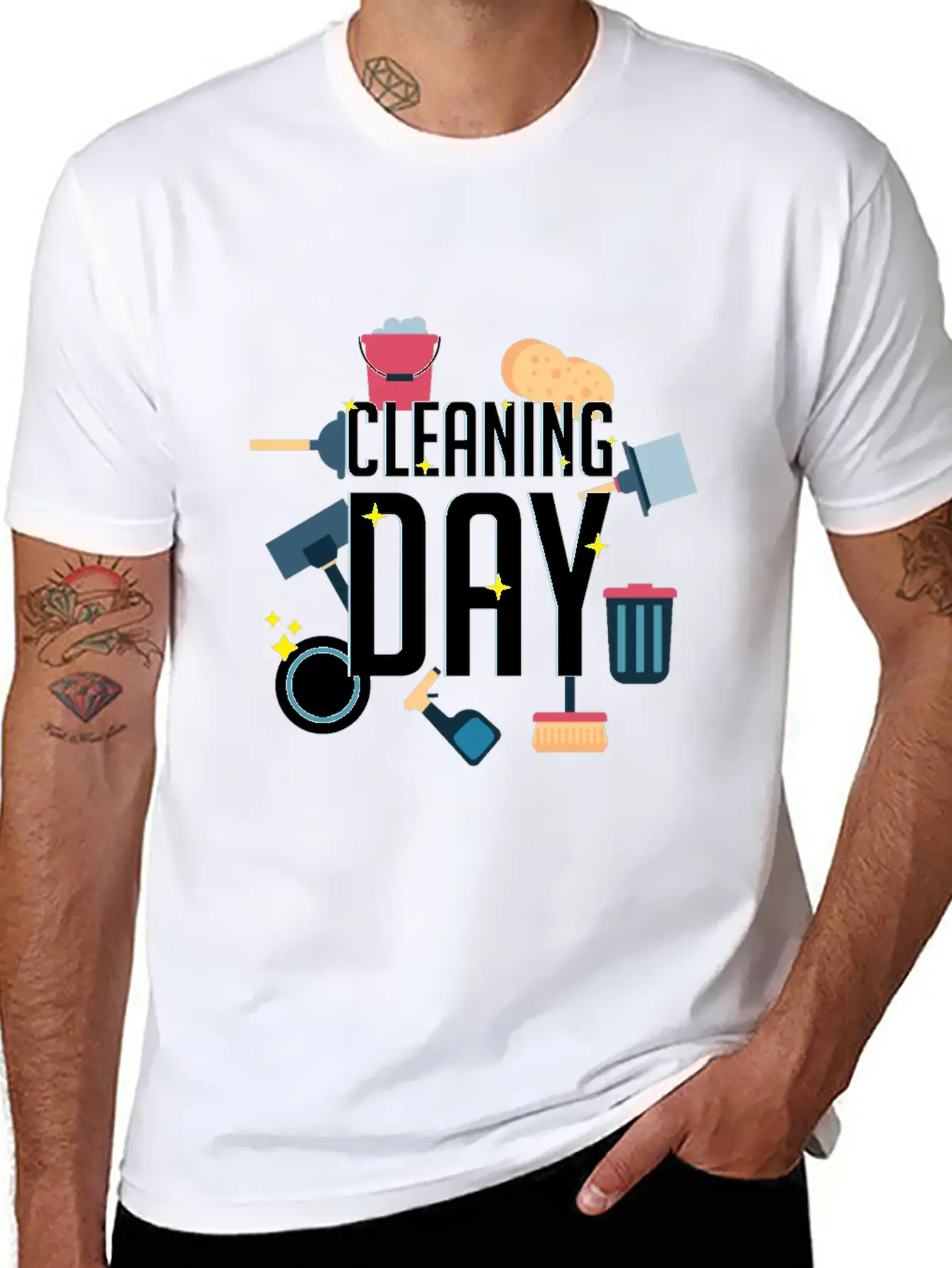 Cleaning Day Helper Or Housewife Gift Unisex Casual T-Shirt – Clean Design For Daily Comfort