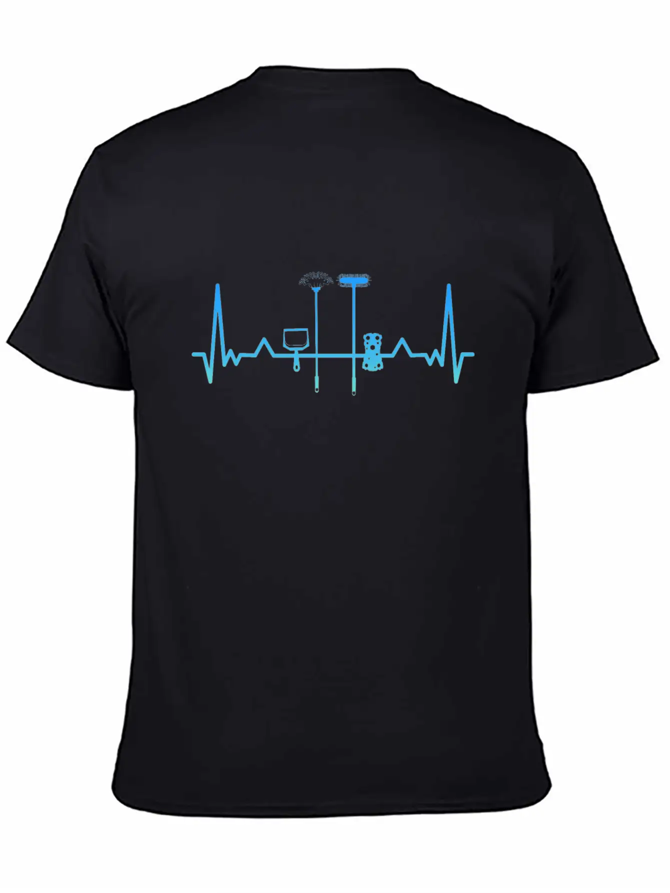 Cleaning Housekeeping Heartbeat Gift Mom Stylish Everyday T-Shirt – Unisex Basic Cotton Tee