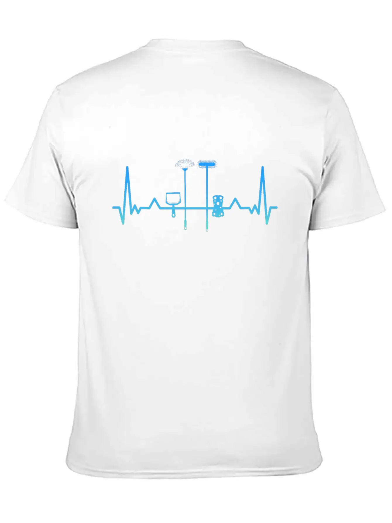 Cleaning Housekeeping Heartbeat Gift Mom Stylish Everyday T-Shirt – Unisex Basic Cotton Tee