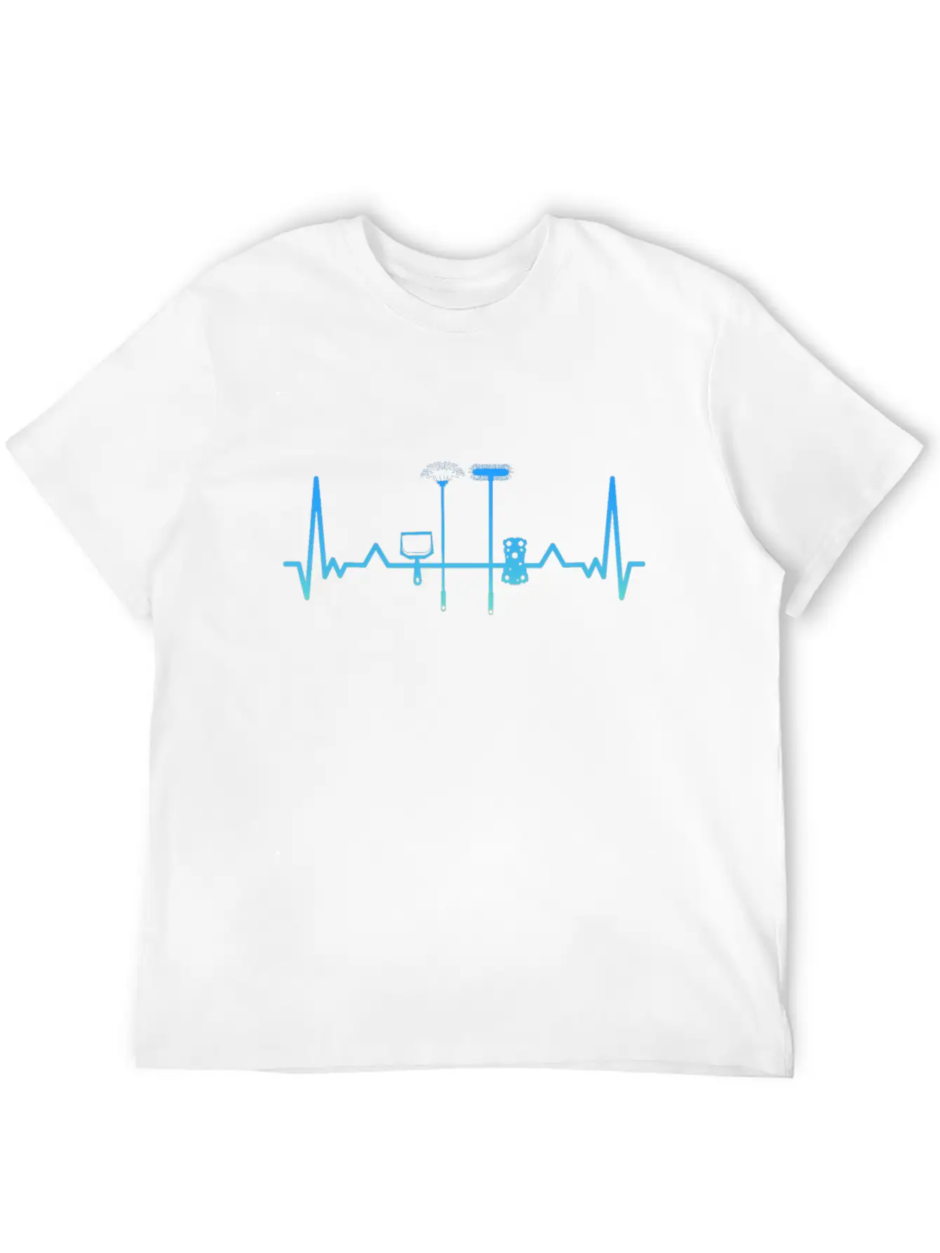Cleaning Housekeeping Heartbeat Gift Mom Stylish Everyday T-Shirt – Unisex Basic Cotton Tee