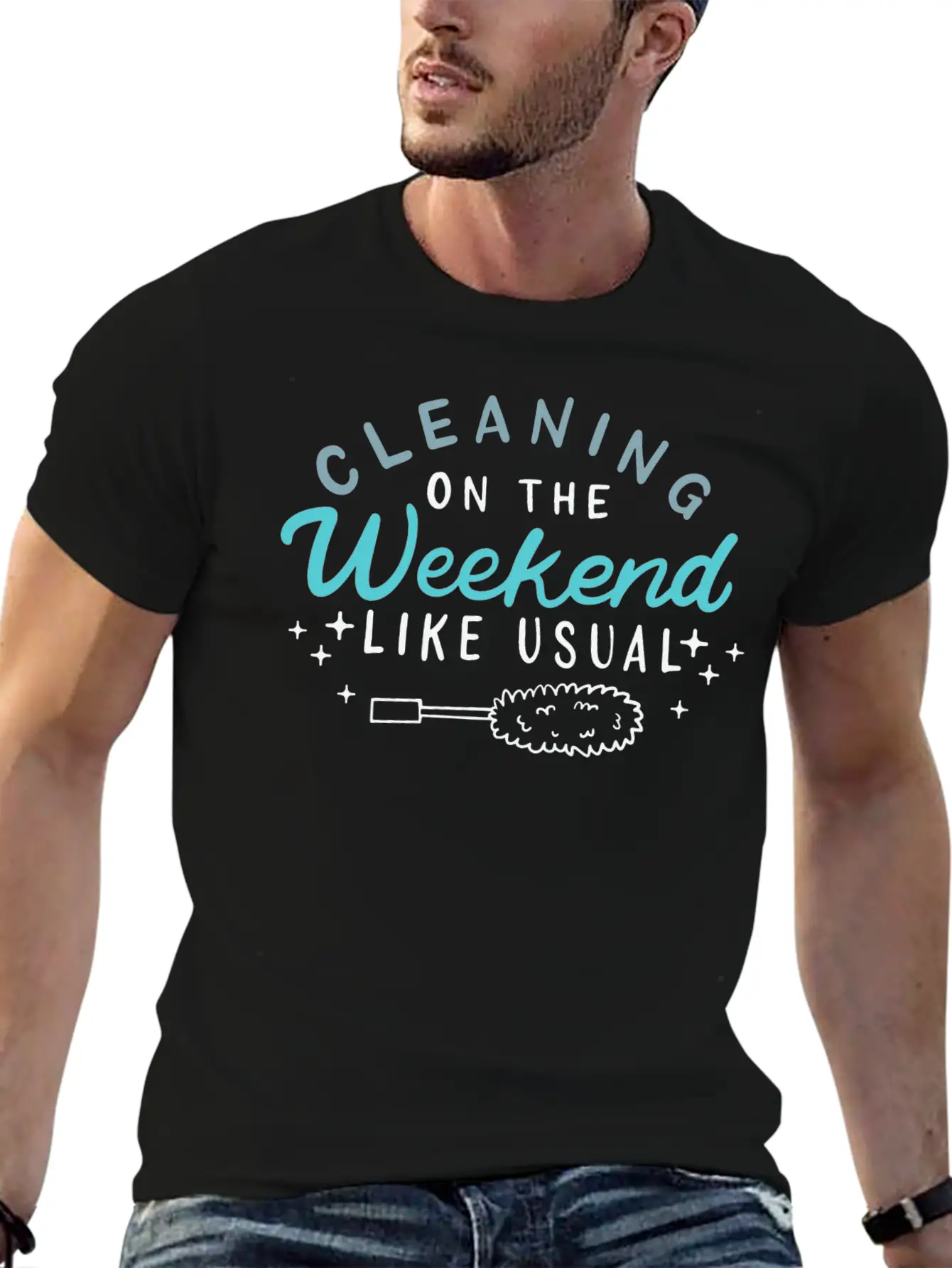 Cleaning On The Weekend Like Usual Timeless Short Sleeve Tee – Comfy And Minimalist Design