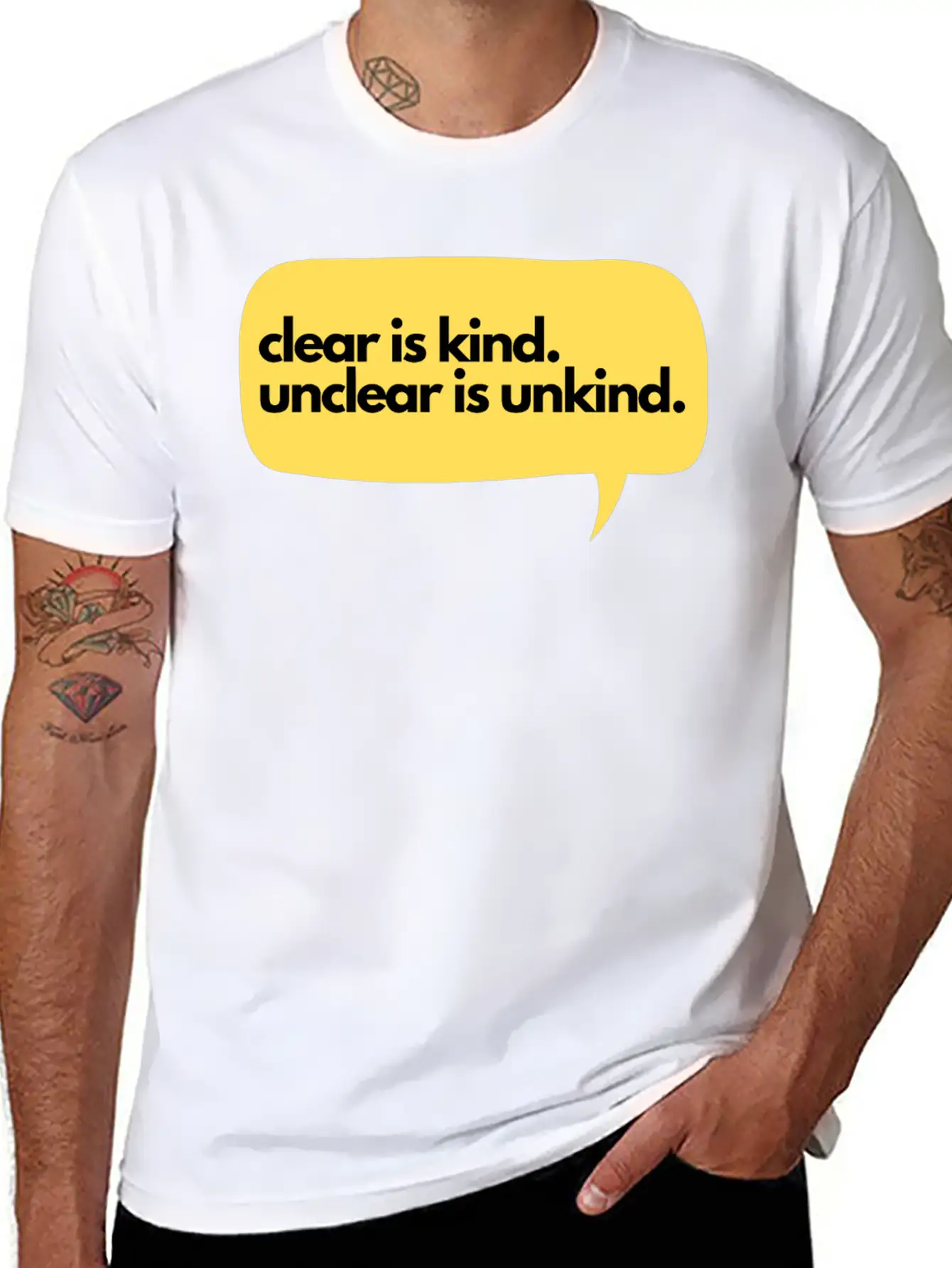 Clear Is Kind Stylish Everyday T-Shirt – Unisex Basic Cotton Tee