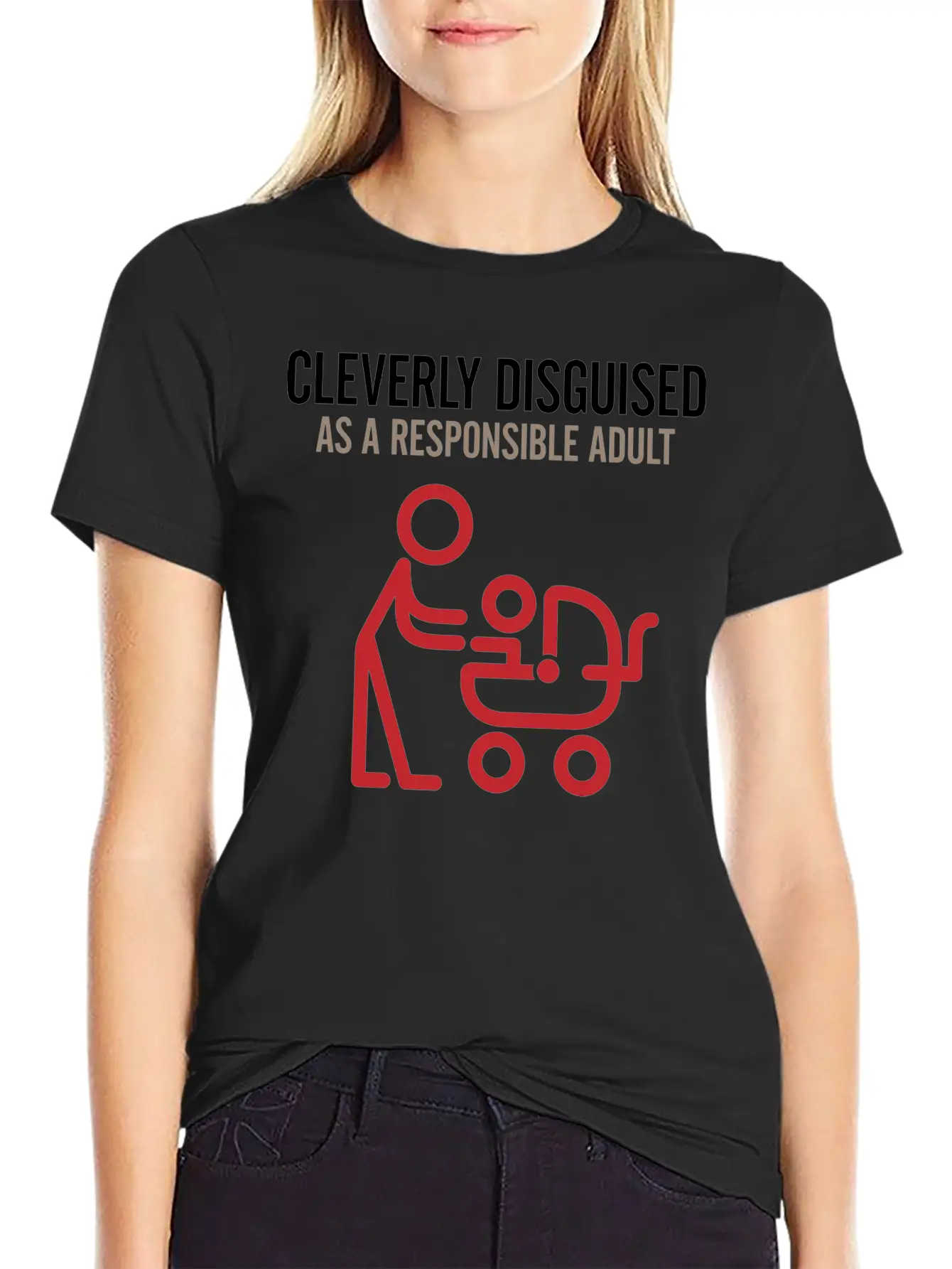 Cleverly Disguised As A Reasonable Adult. Unisex Short Sleeve Soft Cotton T-Shirt – Casual Everyday Wear