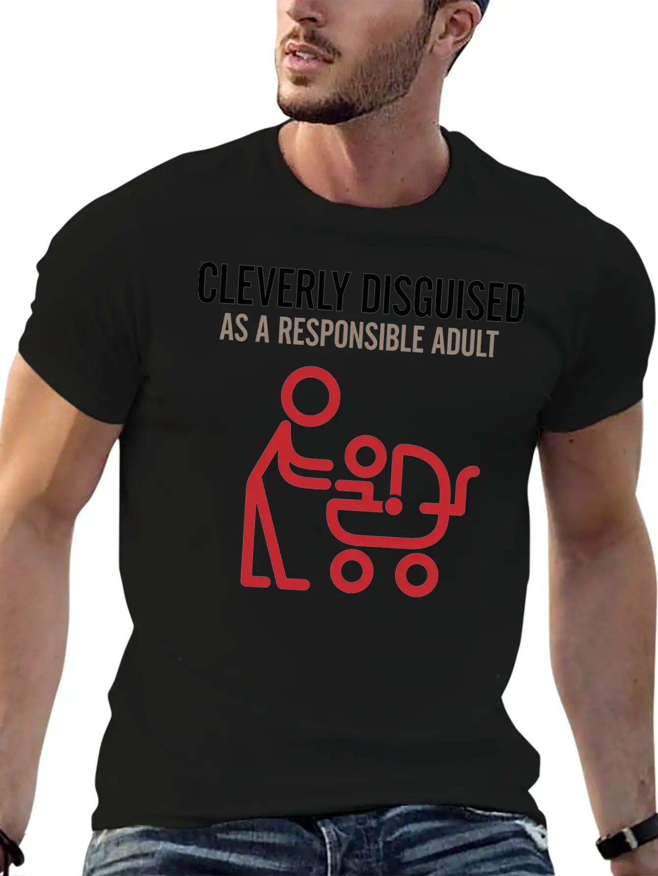 Cleverly Disguised As A Reasonable Adult. Unisex Short Sleeve Soft Cotton T-Shirt – Casual Everyday Wear