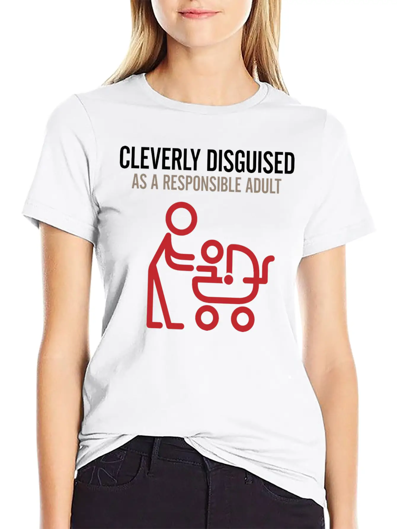 Cleverly Disguised As A Reasonable Adult. Unisex Short Sleeve Soft Cotton T-Shirt – Casual Everyday Wear