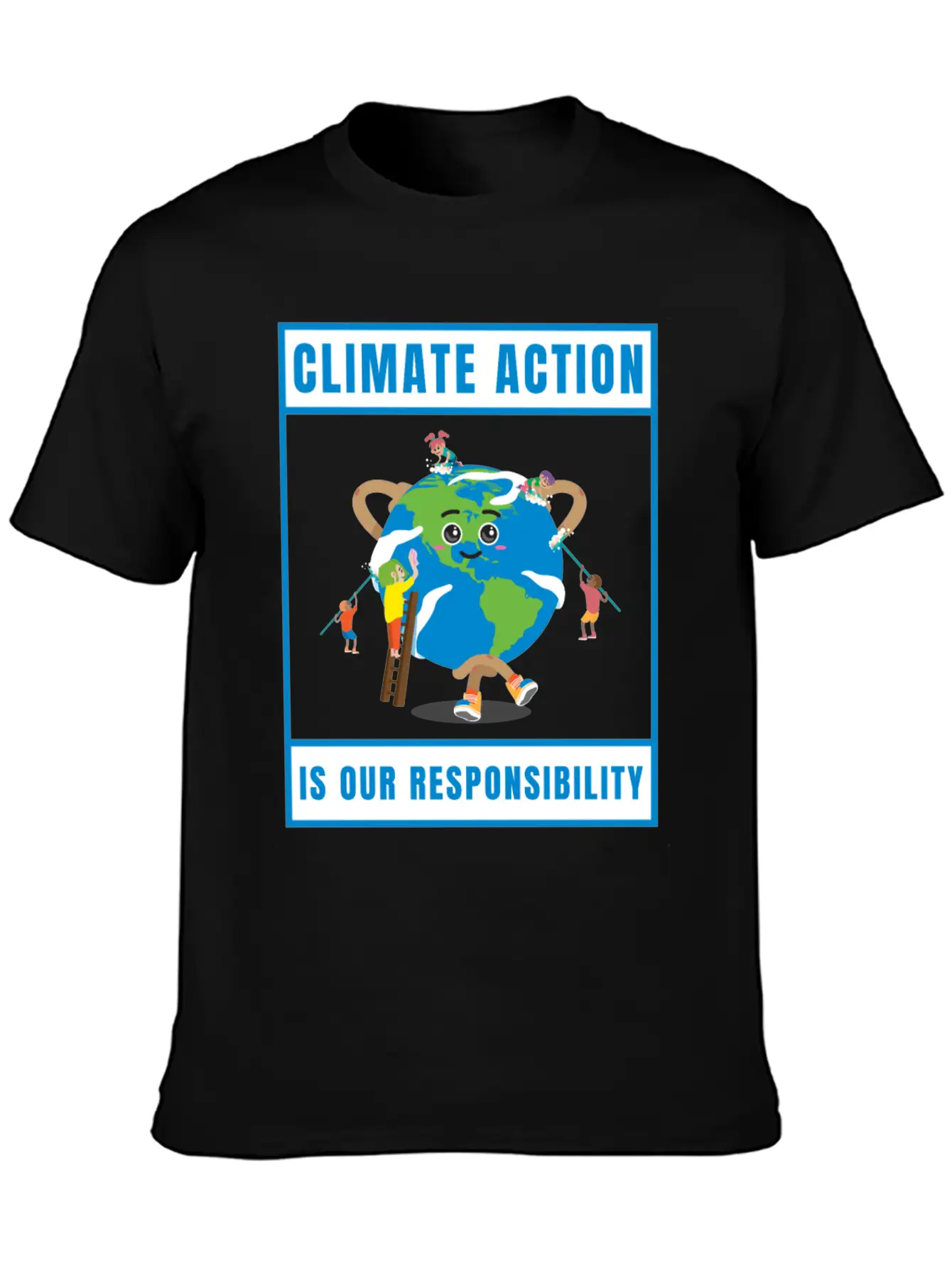 Climate Action Is Our Responsibility Essential Unisex Summer Tee – Soft Cotton Casual Fit