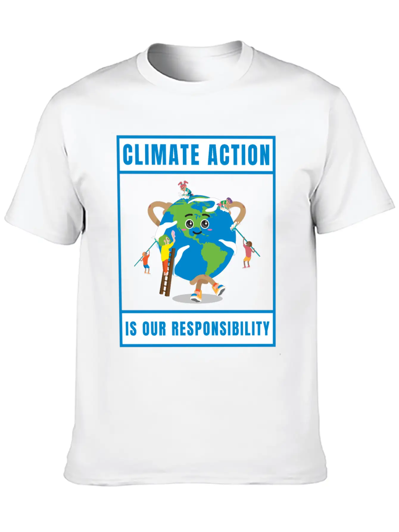 Climate Action Is Our Responsibility Essential Unisex Summer Tee – Soft Cotton Casual Fit
