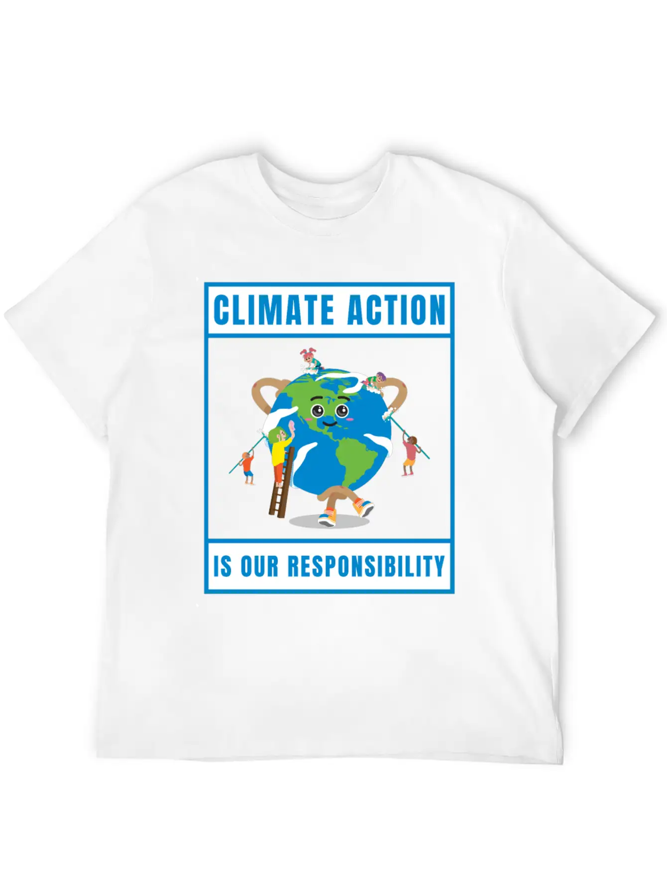 Climate Action Is Our Responsibility Essential Unisex Summer Tee – Soft Cotton Casual Fit