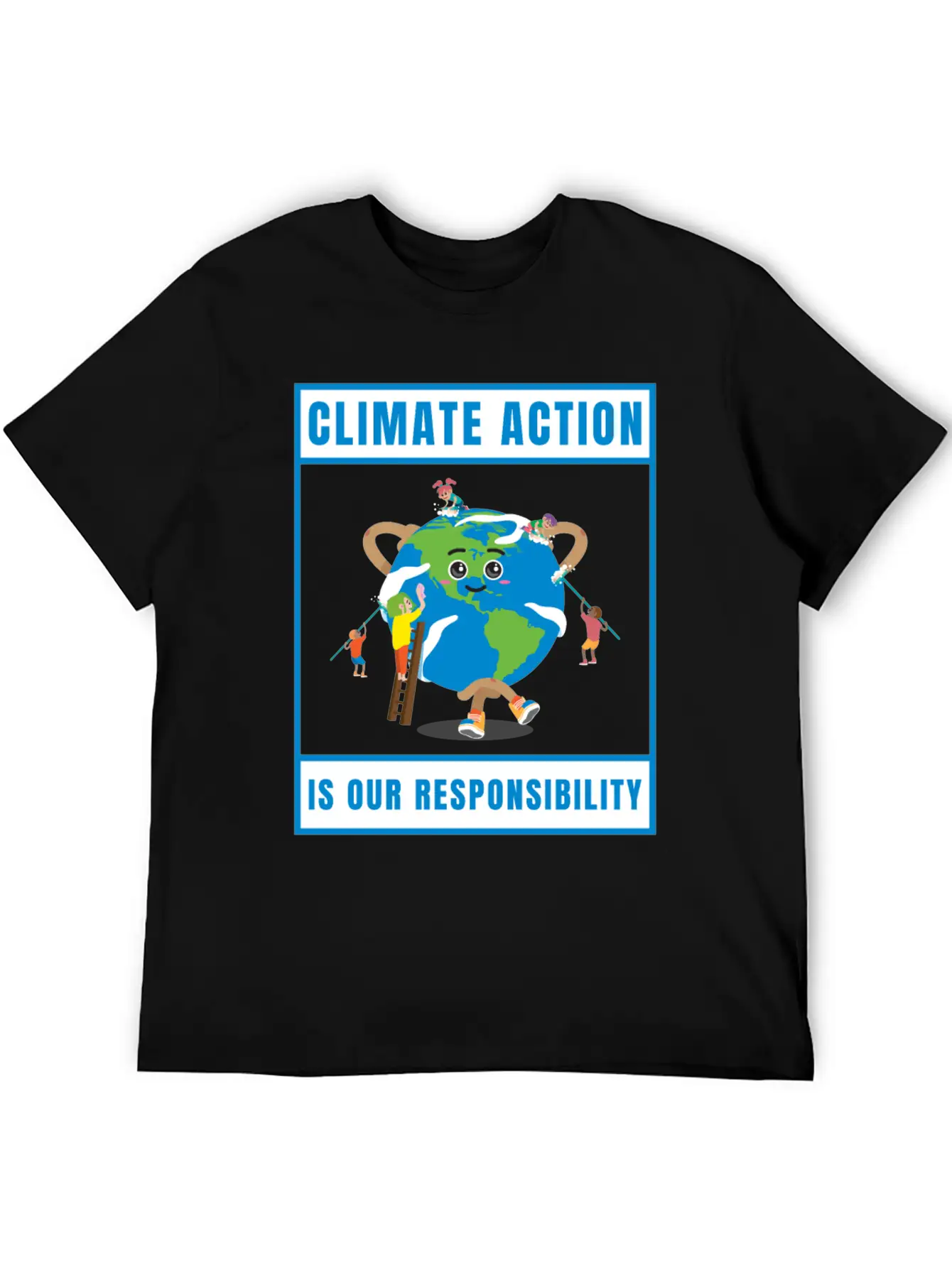 Climate Action Is Our Responsibility Essential Unisex Summer Tee – Soft Cotton Casual Fit