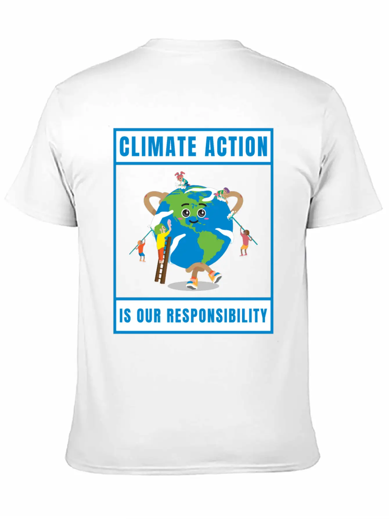 Climate Action Is Our Responsibility Essential Unisex Summer Tee – Soft Cotton Casual Fit
