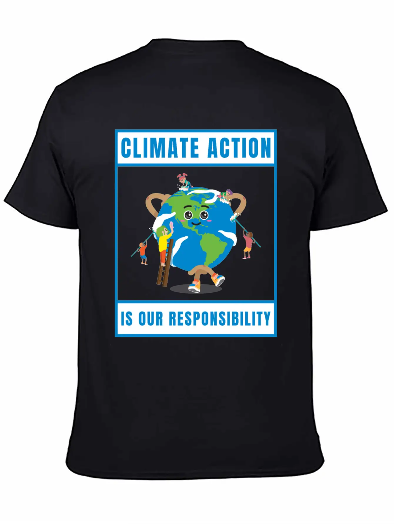Climate Action Is Our Responsibility Essential Unisex Summer Tee – Soft Cotton Casual Fit