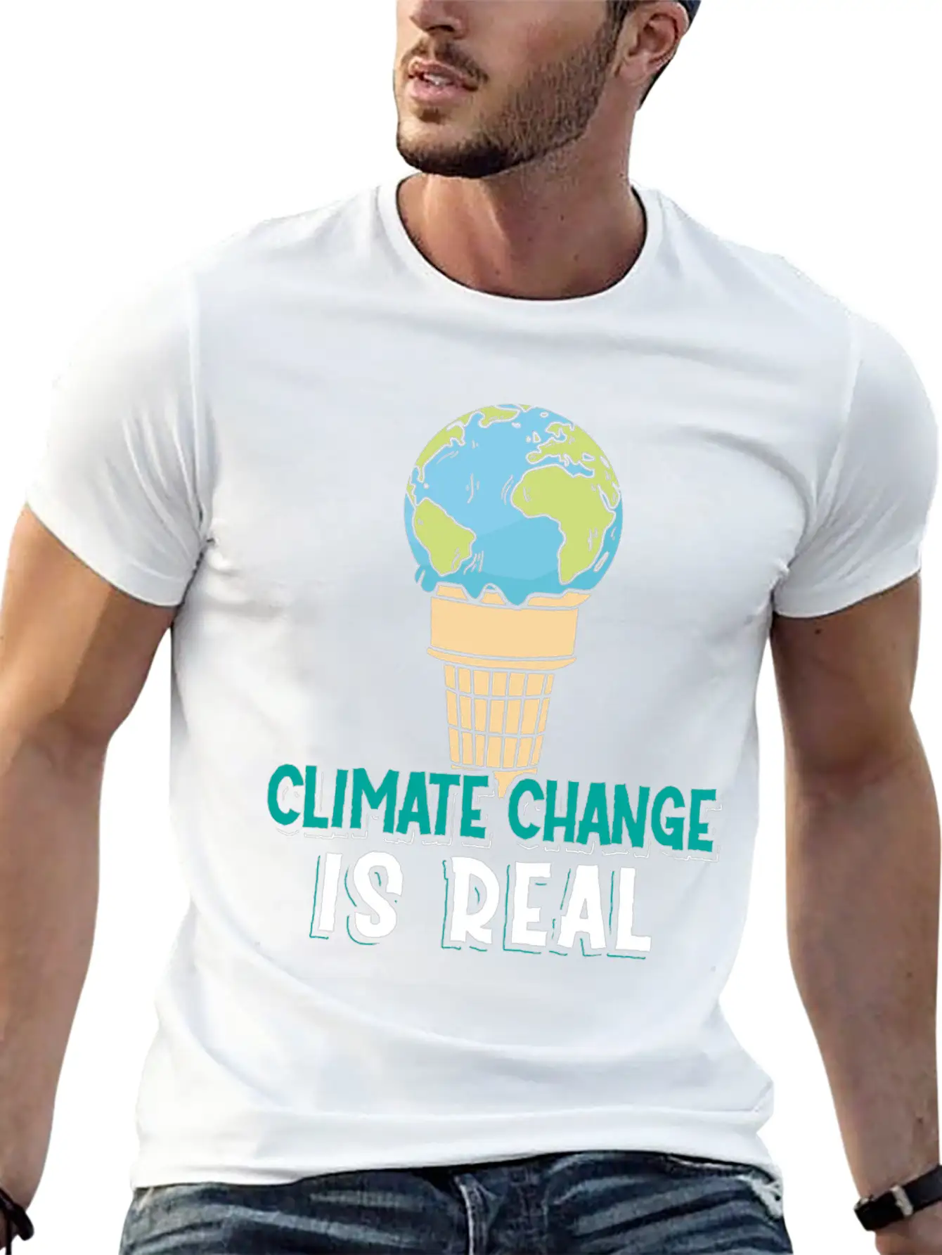 Climate Change Is Real Klimawandel Globale Stylish Everyday T-Shirt – Unisex Basic Cotton Tee