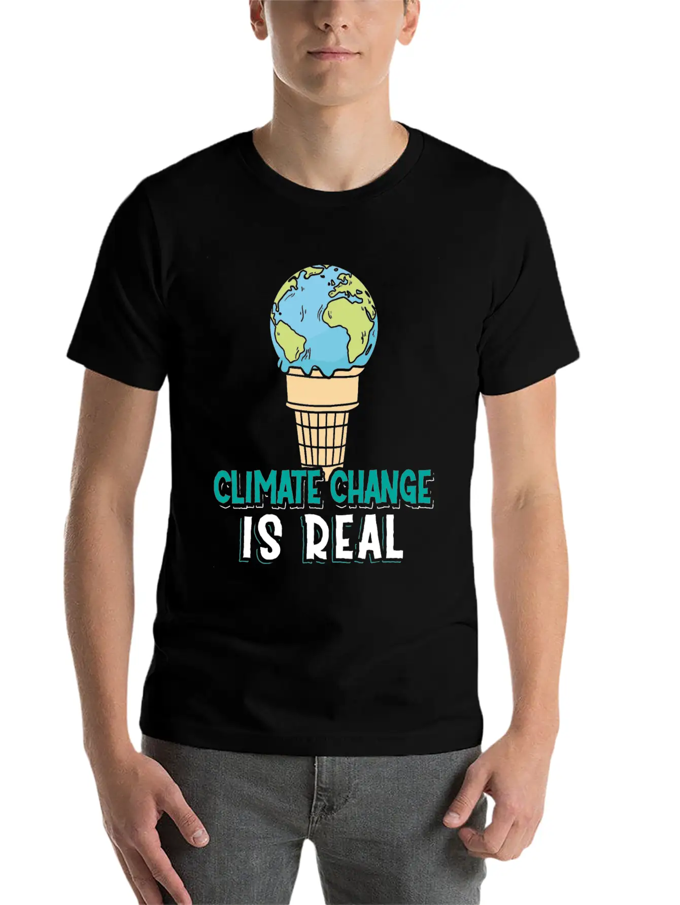 Climate Change Is Real Klimawandel Globale Stylish Everyday T-Shirt – Unisex Basic Cotton Tee